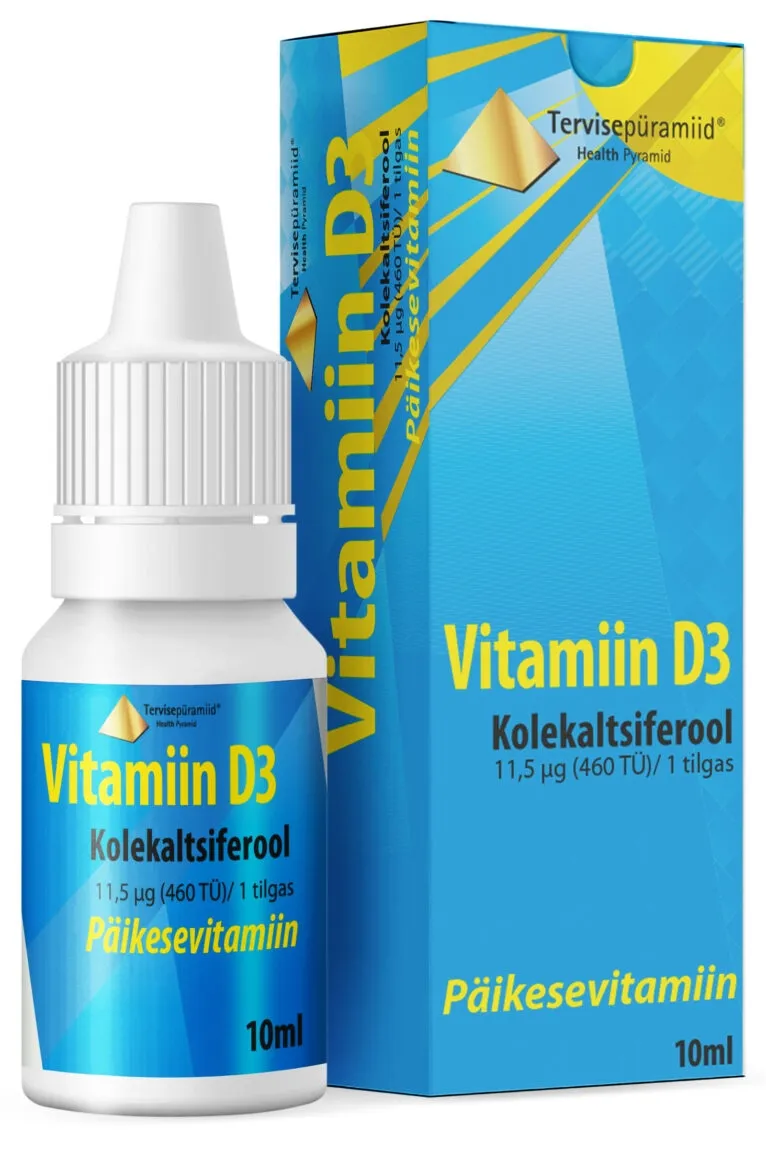 TERVISEPÜRAMIID VIT. D3 TILGAD 11,5MCG/TILGAS 10ML - Tootepilt 