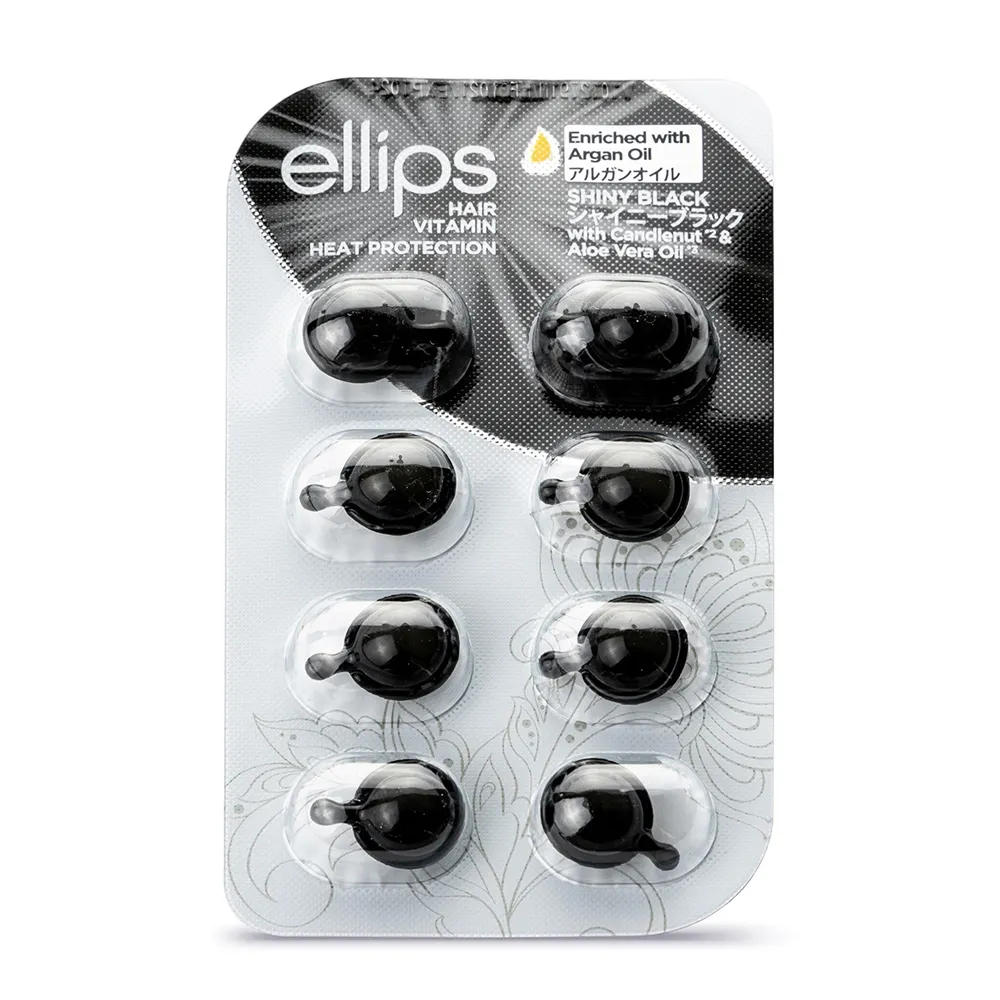 ELLIPS SHINY BLACK JUUSKEVITAMIINID PEALEMÄÄRITAVAD 1ML N8 - Tootepilt 