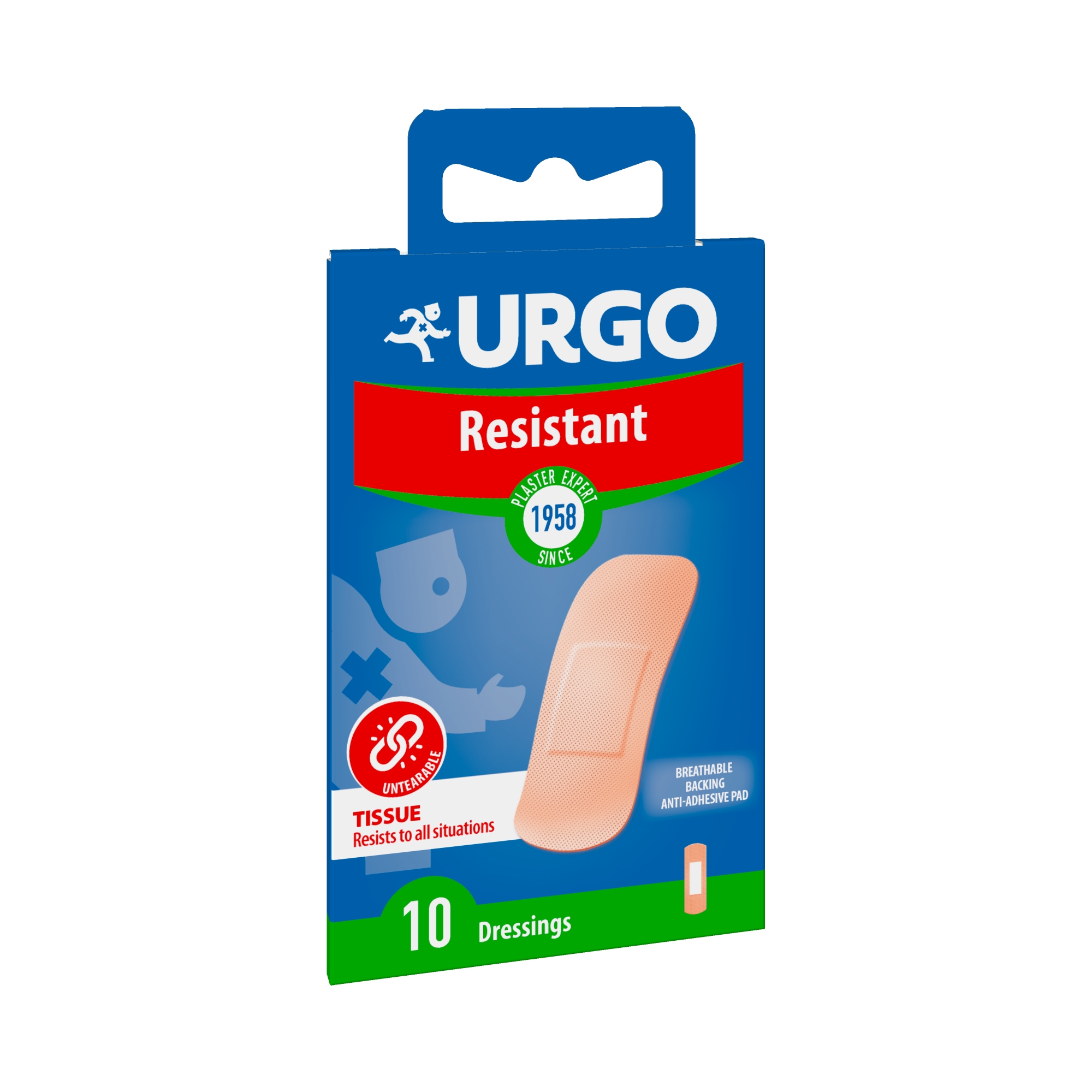 URGO PLAASTER RESISTANT 1,9X7,2CM N10 - Tootepilt 