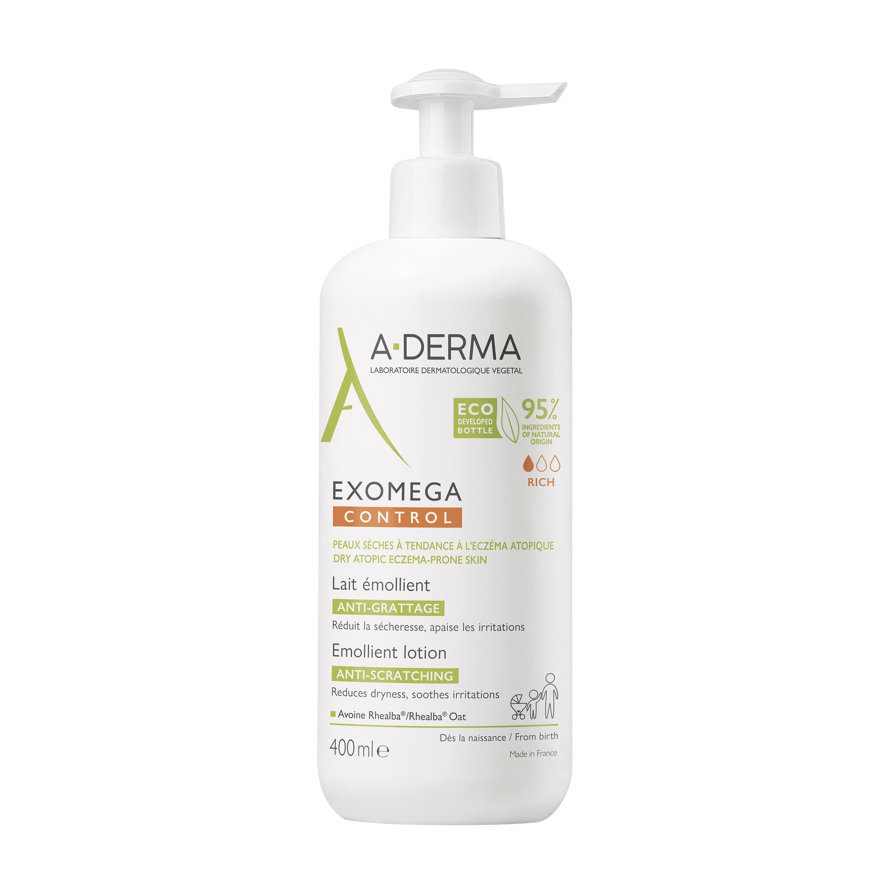 A-DERMA EXOMEGA CONTROL IHUPIIM ATOOPILISELE NAHALE 400ML - Tootepilt 2