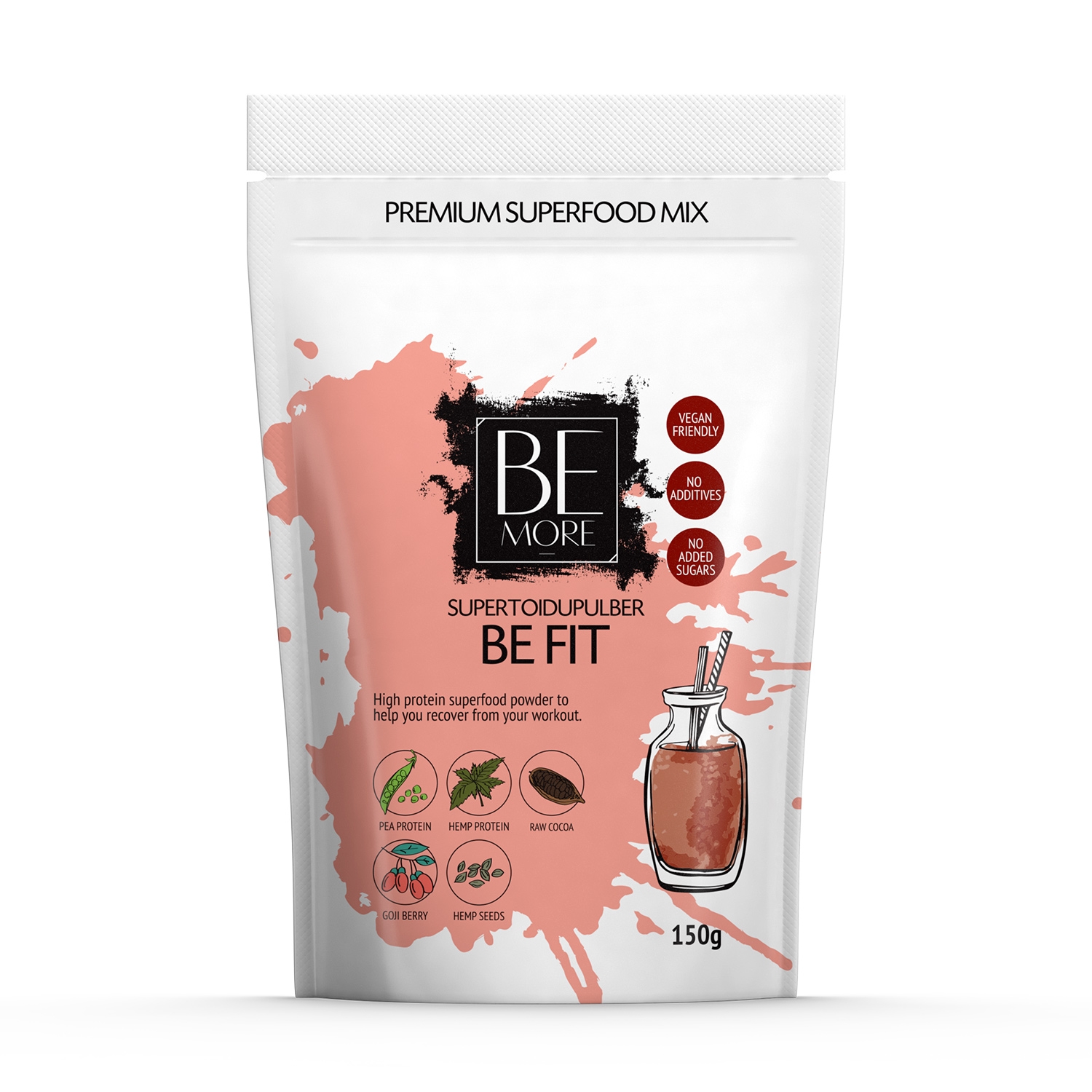 BE MORE SUPERTOIDUPULBER BE FIT 150G - Tootepilt 