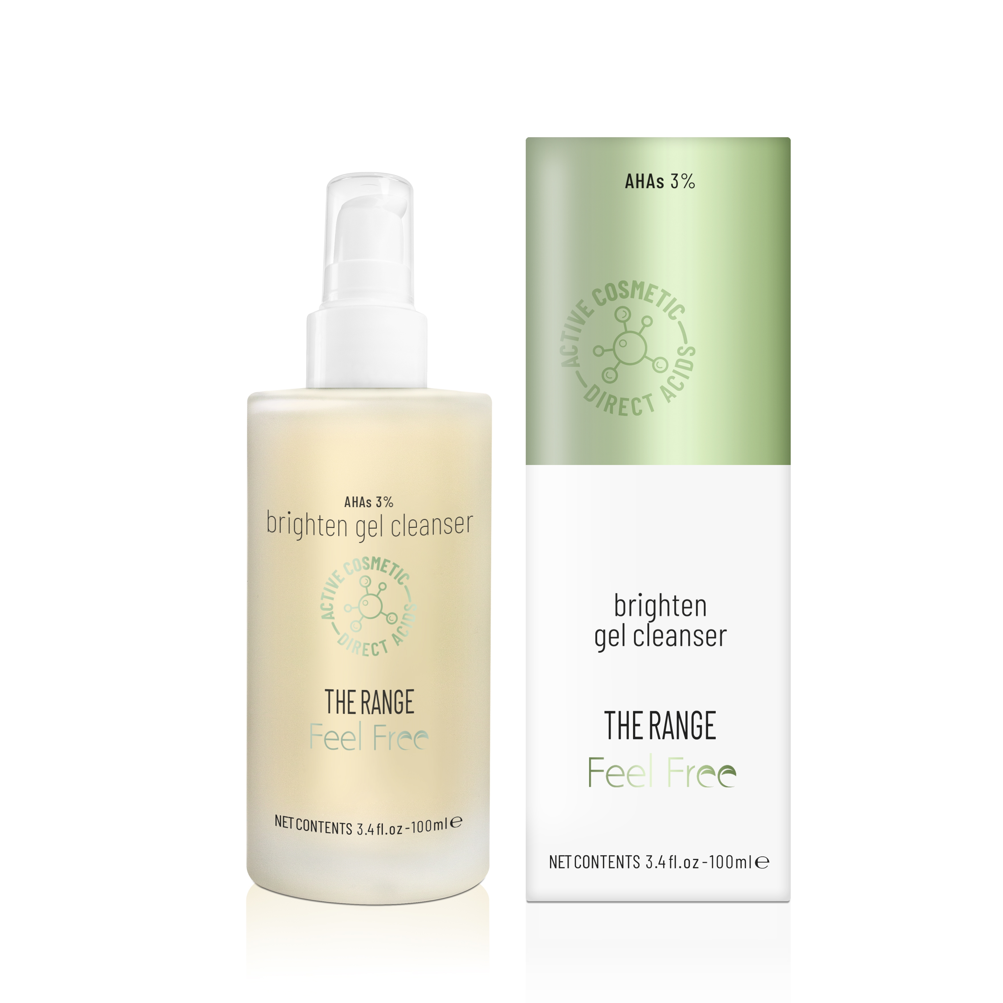 FEEL FREE THE RANGE NÄOPESUGEEL GLÜKOOLHAPPE JA SALITSÜÜLHAPPEGA 100ML - Tootepilt 