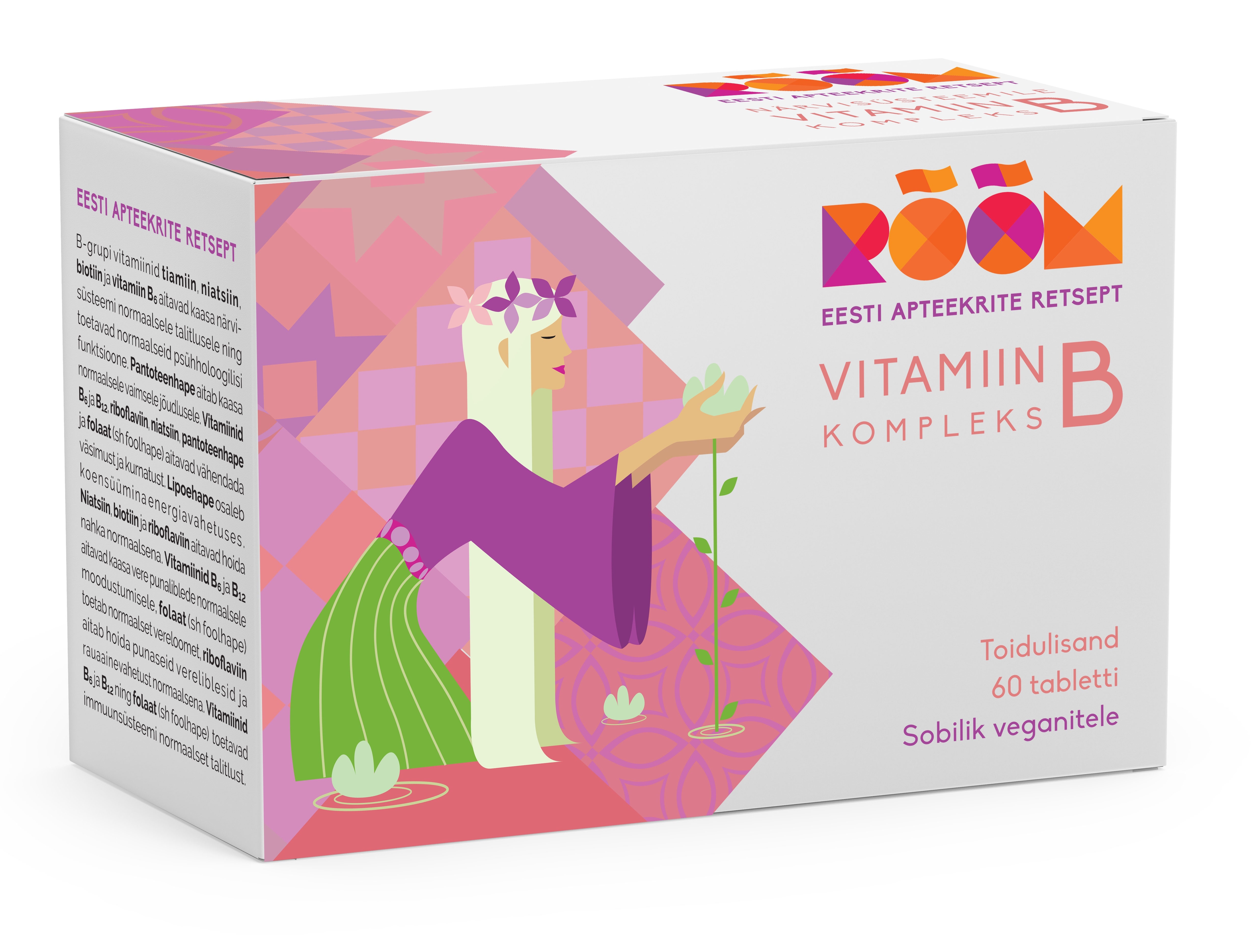 RÕÕM VITAMIIN B KOMPLEKS TBL N60 UUS - Tootepilt 
