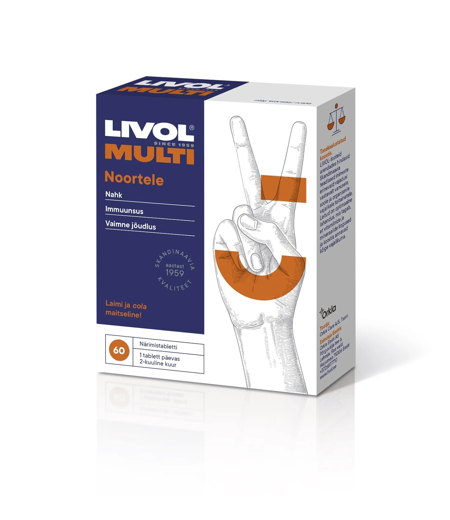 LIVOL MULTI NÄRIMISTBL NOORTELE N60 (LAIMI-KOOLAMAITSEL) - Tootepilt 