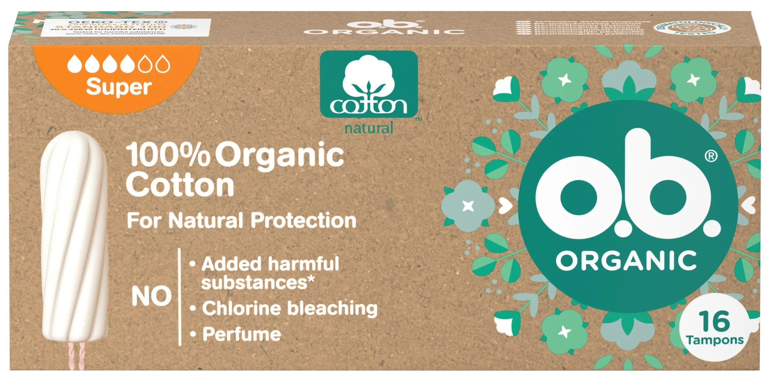 O.B. HÜG TAMPOONID ORGANIC SUPER N16 - Tootepilt 