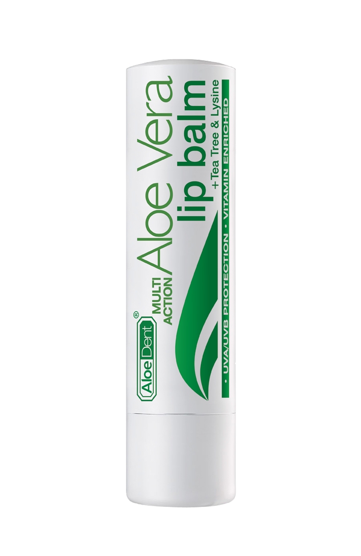 ALOE VERA HUULEPALSAM TEEPUUÕLI- JA LÜSIINIGA 4G - Tootepilt 