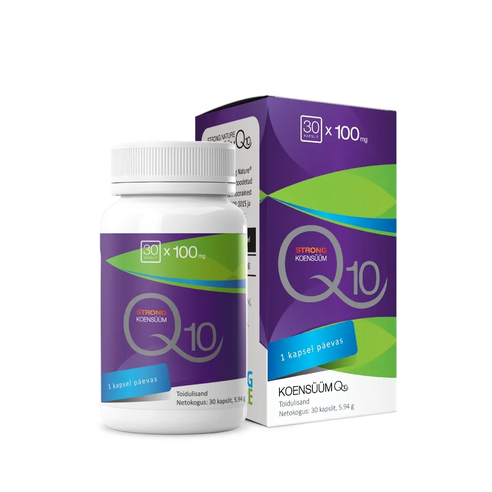 STRONG NATURE KOENSÜÜM Q10 STRONG CAPS 100MG N30 - Tootepilt 