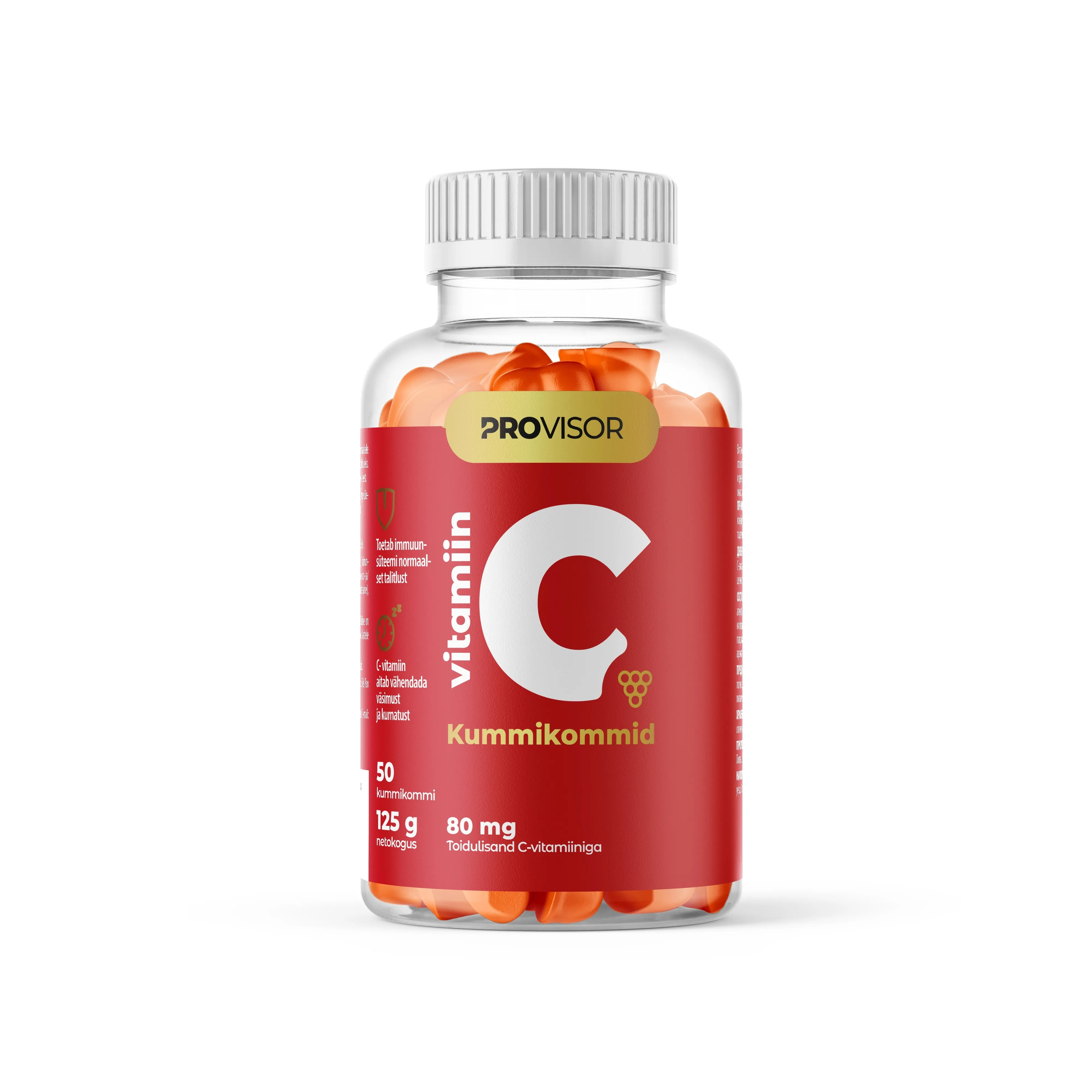 PROVISOR VITAMIIN C KUMMIKOMMID 80MG N50 - Tootepilt 