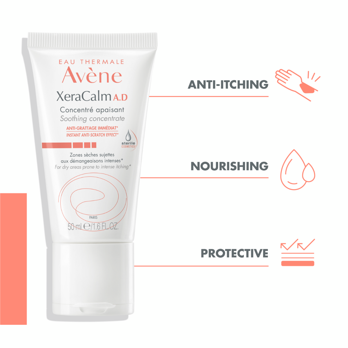 AVENE XERACALM A.D SÜGELUSVASTANE KONTSENTRAAT RAHUSTAV 50ML - Tootepilt 2