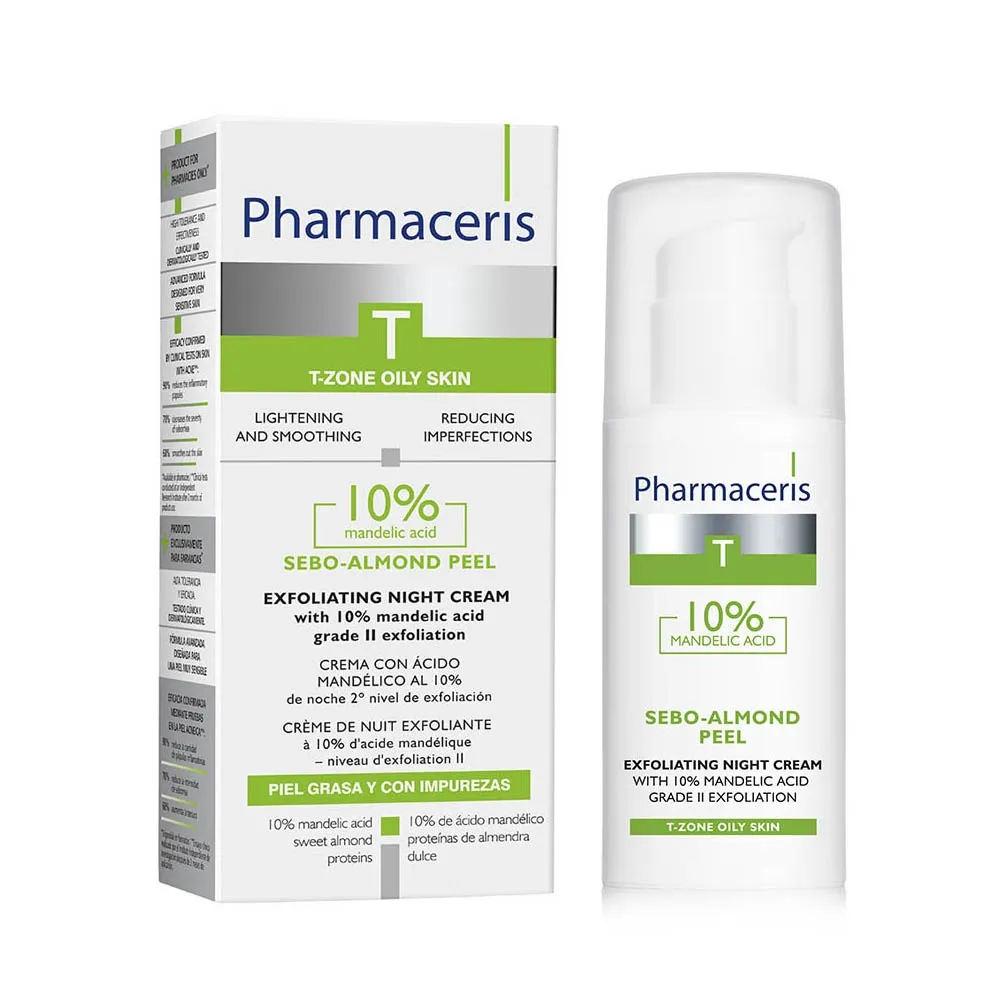 PHARMACERIS T SEBO-ALMOND PEEL ÖÖKREEM KOORIV 50ML - Tootepilt 