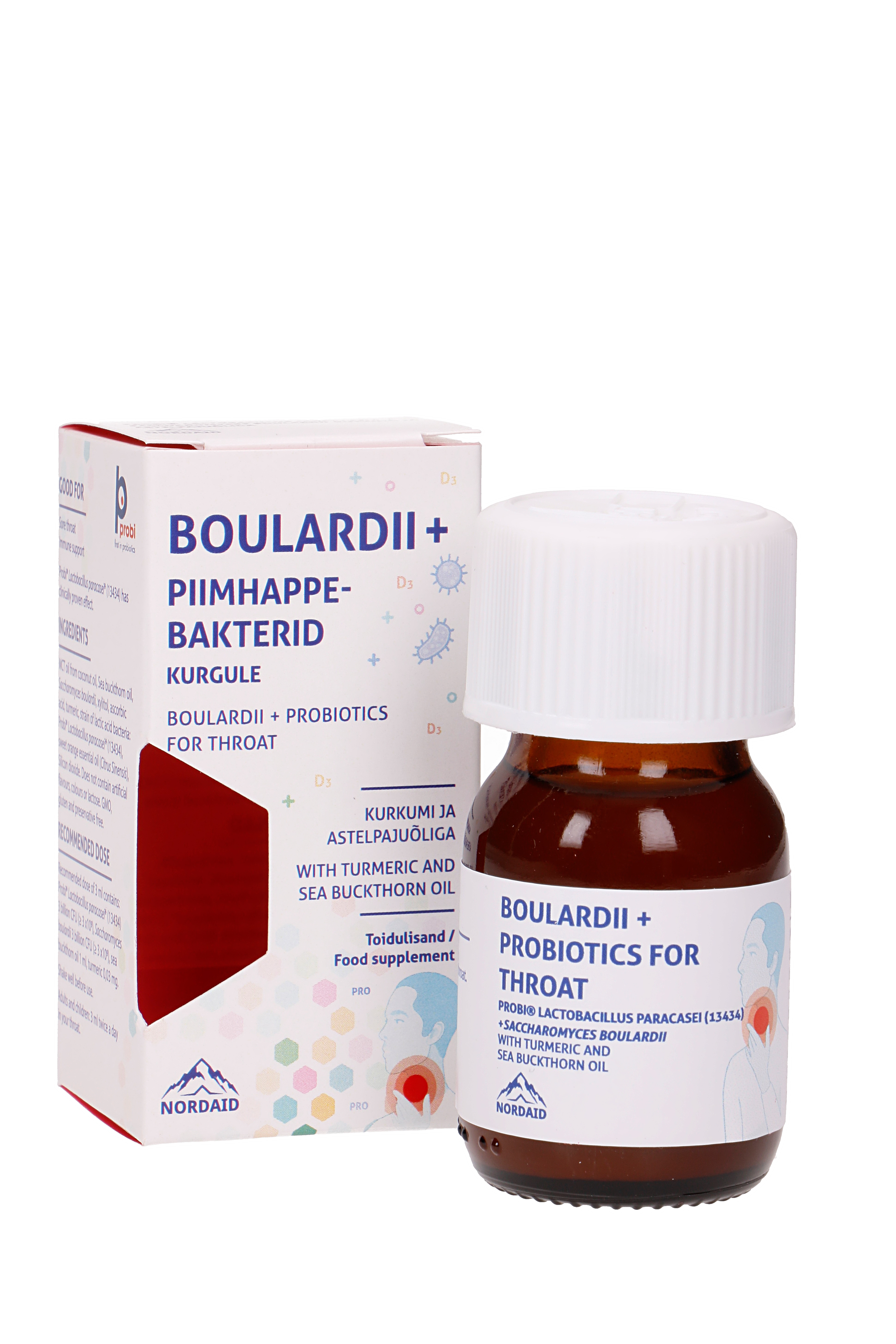 BOULARDII+ PIIMHAPPEBAKTERID KURKUMI JA ASTELPAJUÕLIGA 30ML - Tootepilt 