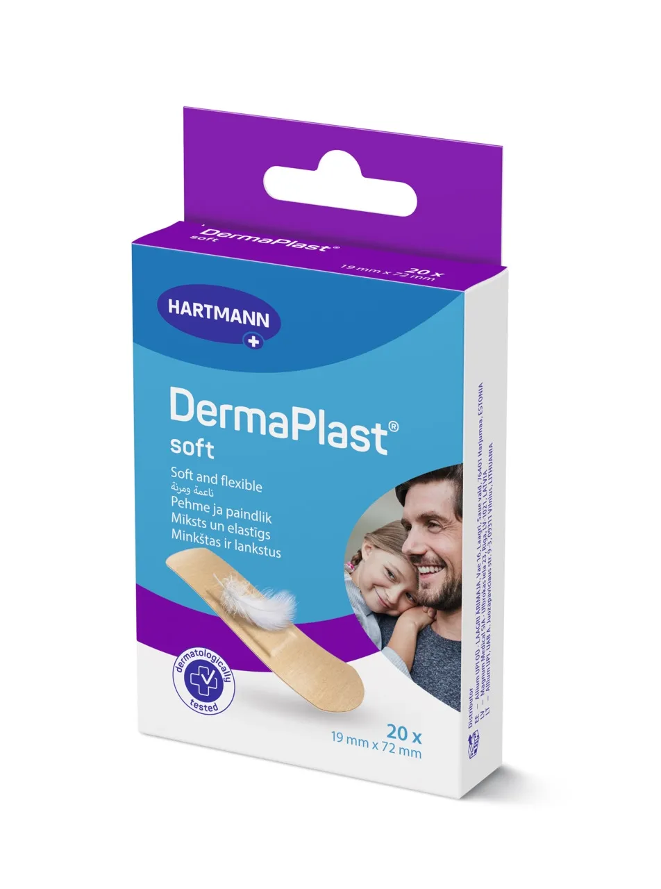 DERMAPLAST PLAASTRID SOFT 19X72MM N20 - Tootepilt 