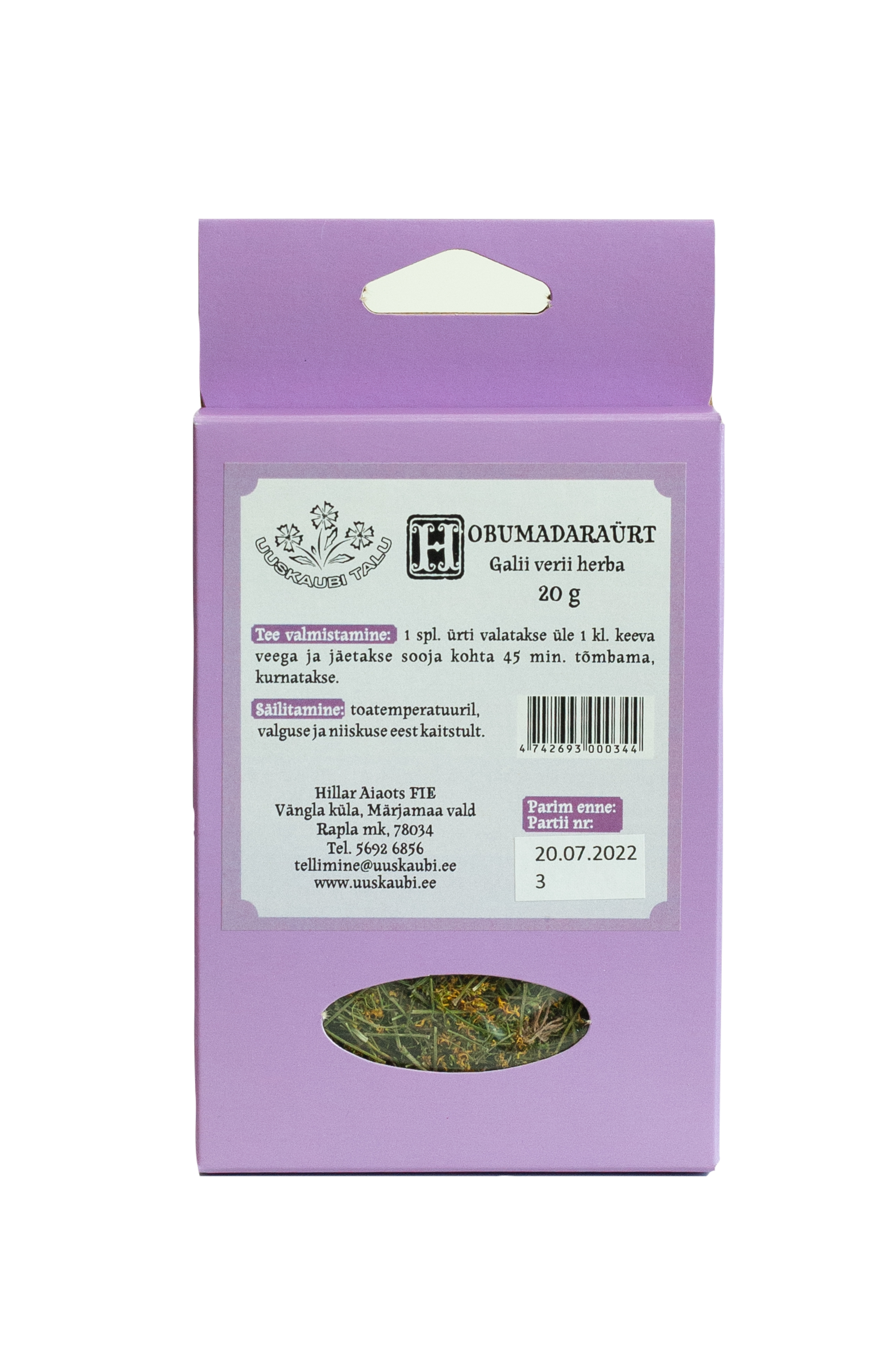 HOBUMADARA ÜRT (GALII VERI HERBA) 20G (KARP) - Tootepilt 