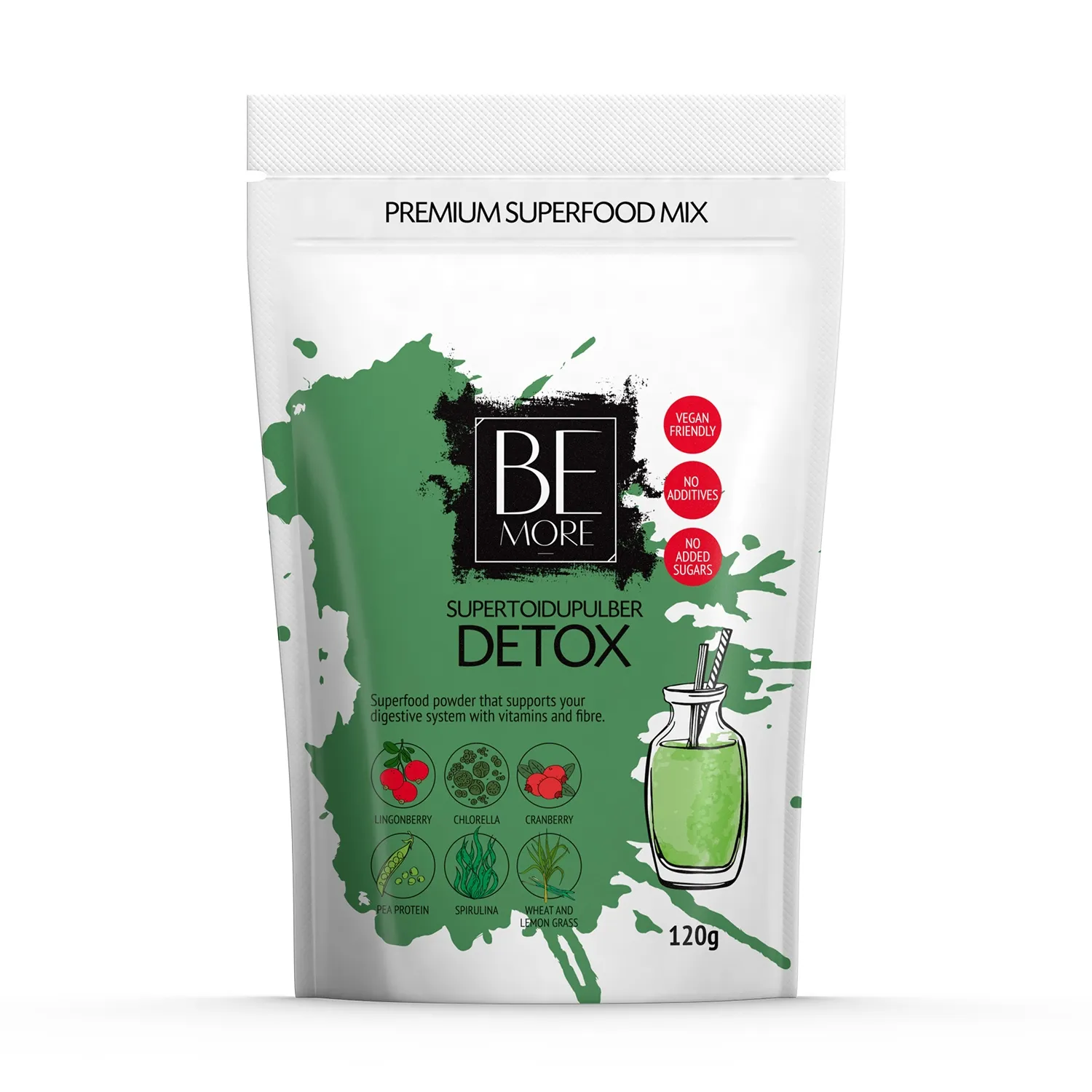 BE MORE SUPERTOIDUPULBER DETOX 120G - Tootepilt 