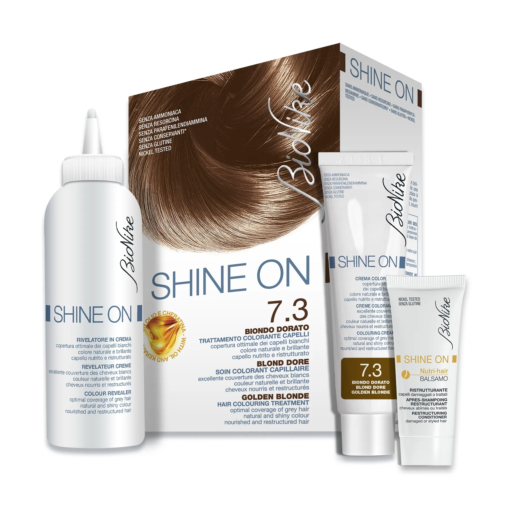 BIONIKE SHINE ON HOOLDAV JUUKSEVÄRV 7.3 (KULDNE BLOND) - Tootepilt 