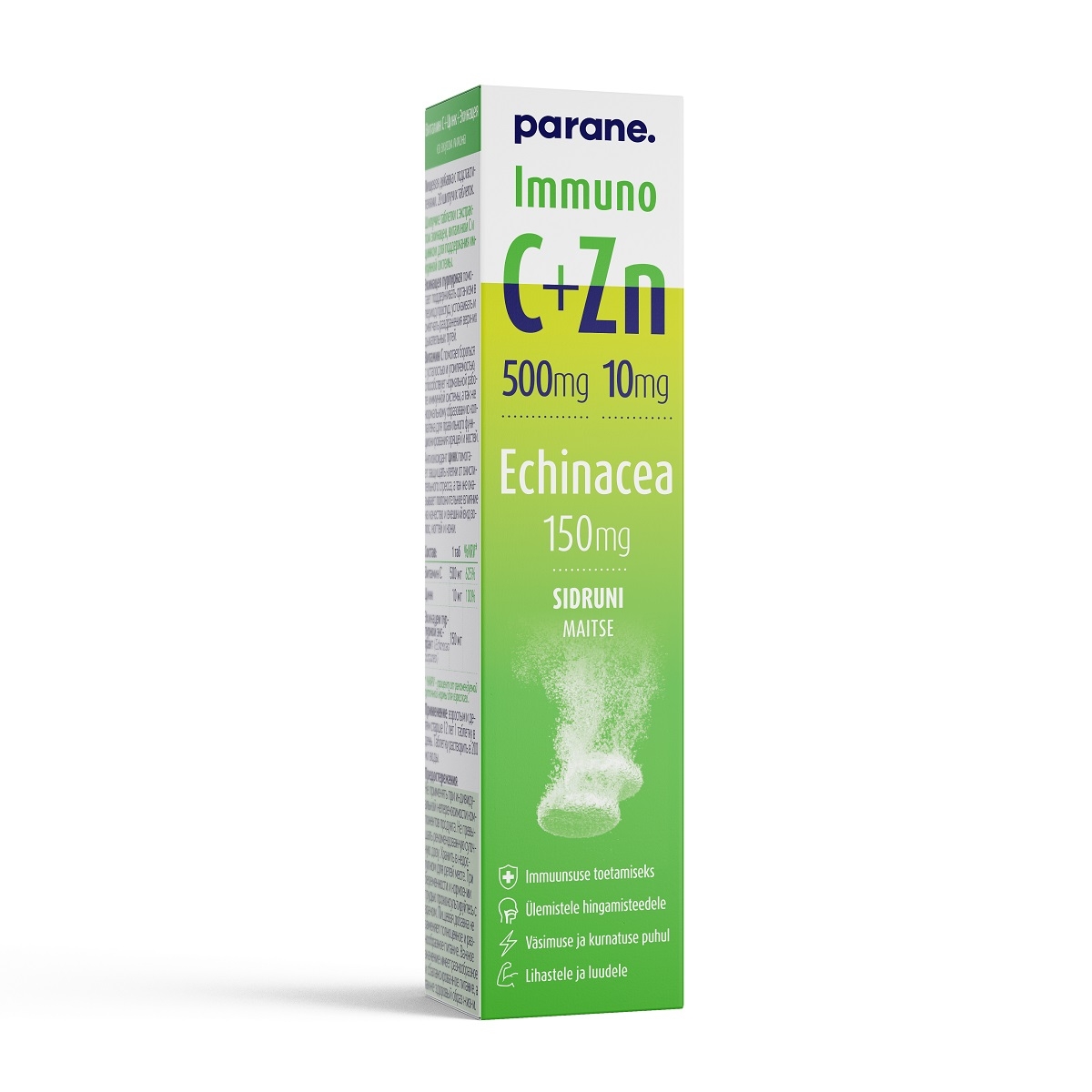 PARENE IMMUNO C 500MG+ZN 10MG+ECHINACEA 150MG N20 - Tootepilt 