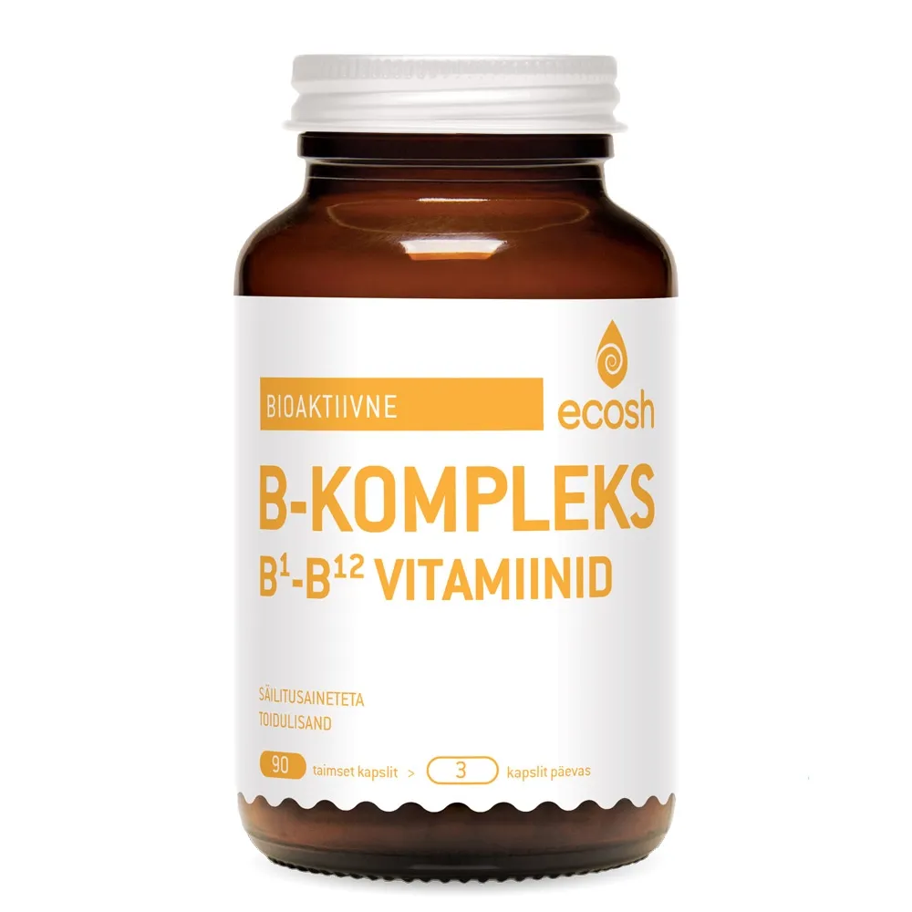 ECOSH BIOAKTIIVNE B-KOMPLEKS KAPSLID N90 - Tootepilt 