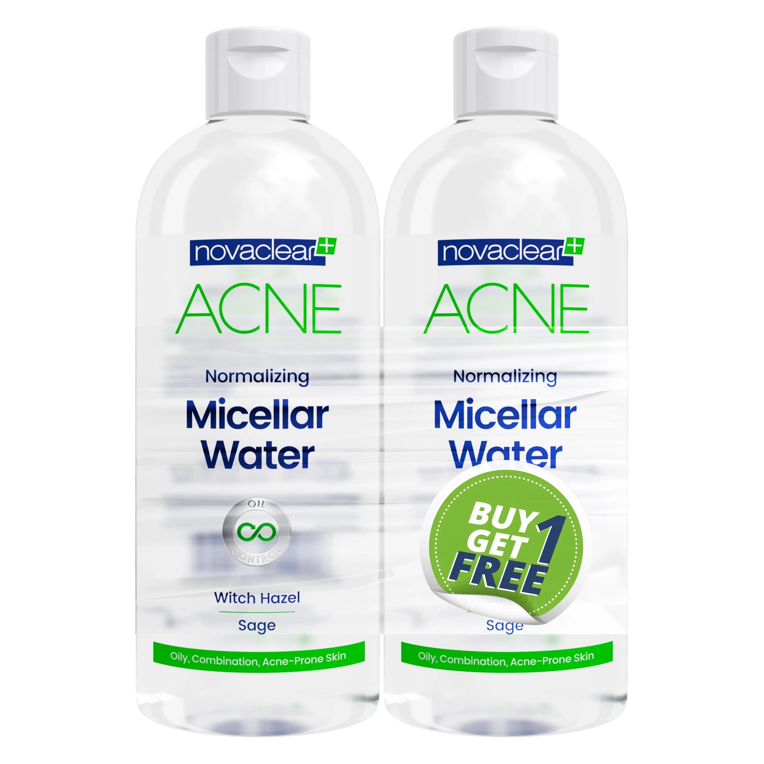 NOVACLEAR GREEN ACNE MITSELLAARVESI DUO PAKK 2*400ML - Tootepilt 