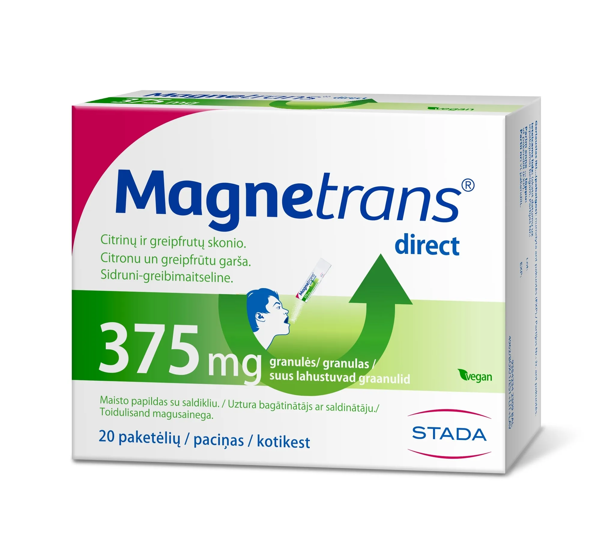 MAGNETRANS DIREKT GRAN 375MG N20 - Tootepilt 