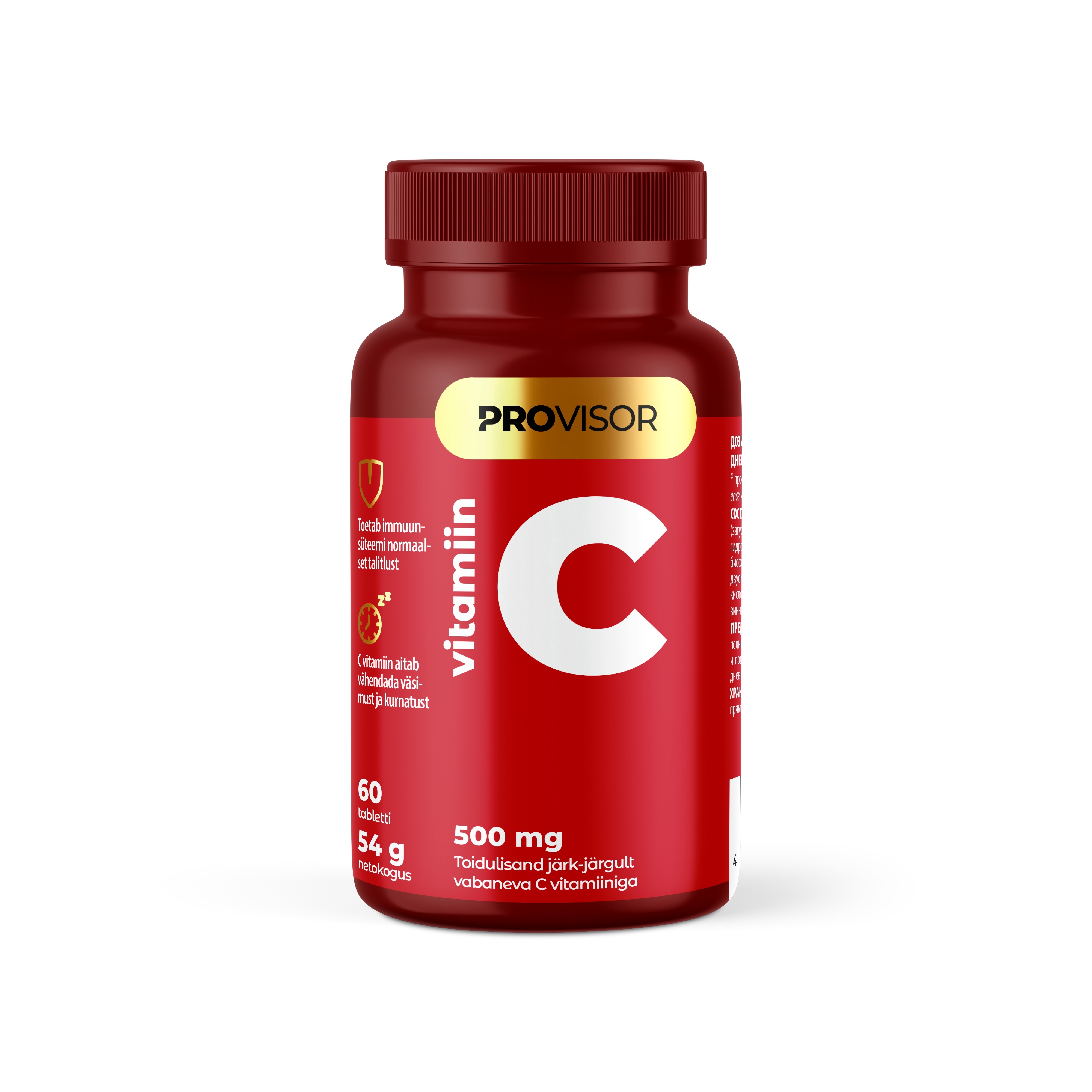 PROVISOR VITAMIIN C TBL 500MG PROLONG N60 - Tootepilt 