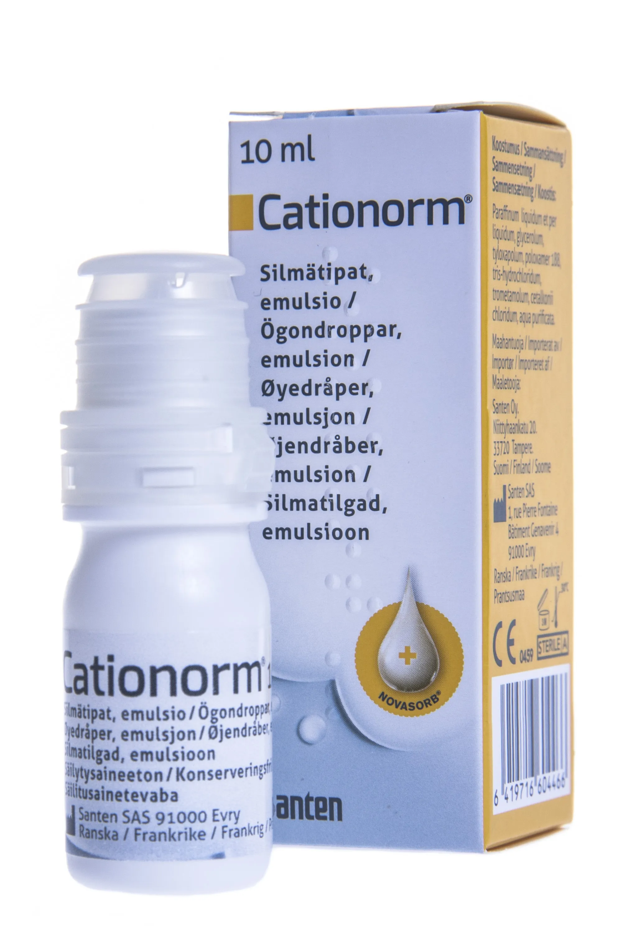 CATIONORM SILMATILGAD 10ML - Tootepilt 