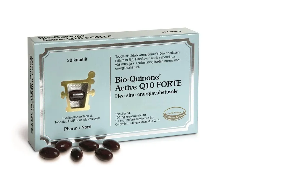 BIO-QUINONE ACTIVE Q10 FORTE CAPS 100MG N30 - Tootepilt 