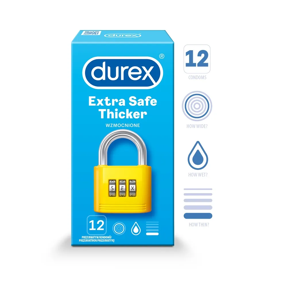 DUREX KONDOOMID EXTRA SAFE N12 - Tootepilt 