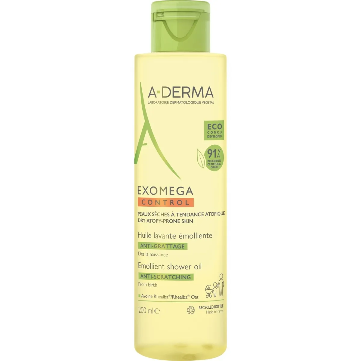 A-DERMA EXOMEGA CONTROL DUSHIÕLI ATOOPILISELE NAHALE 200ML - Tootepilt 2