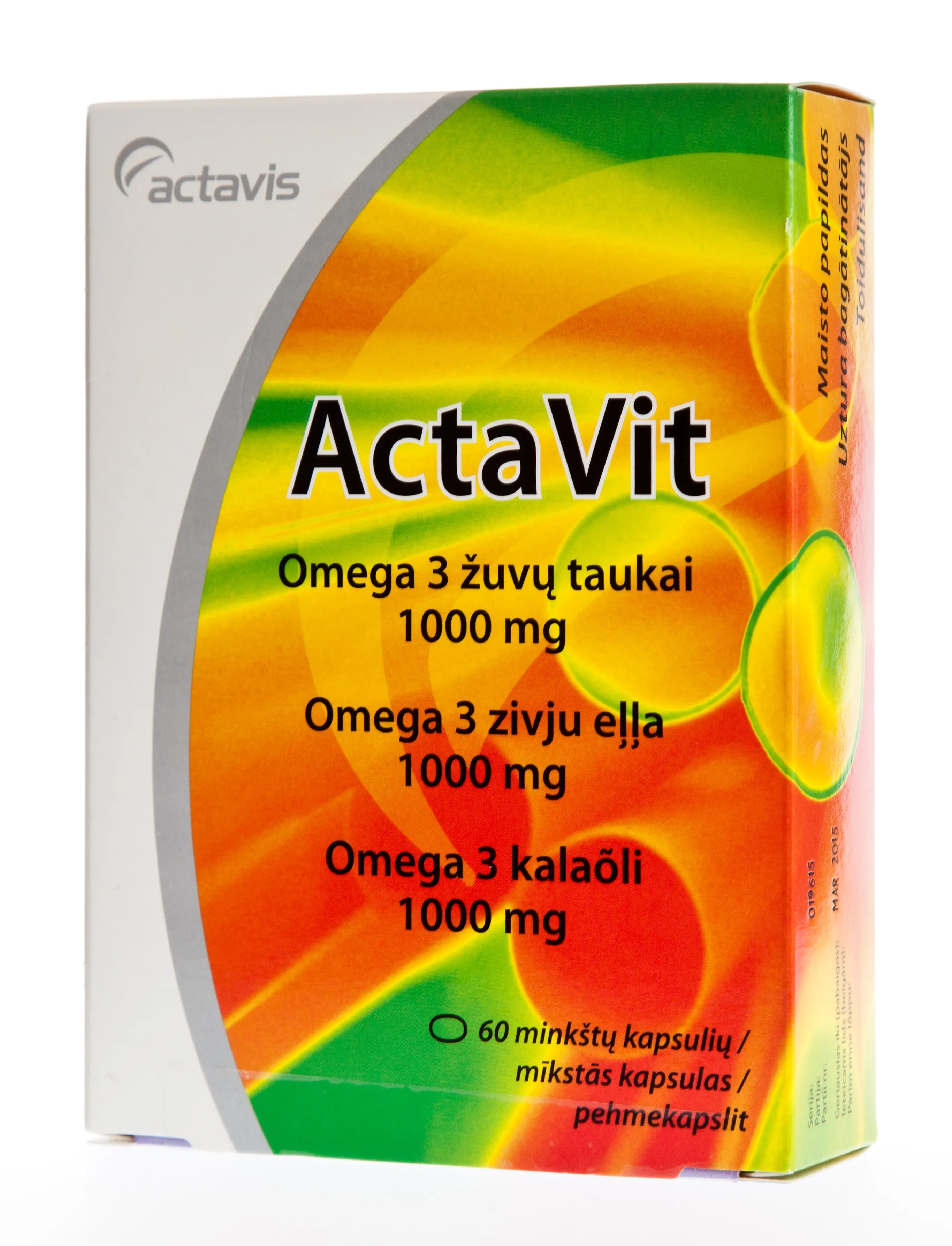 ACTAVIT OMEGA 3 KALAÕLI KAPSLID 1000MG N60 - Tootepilt 