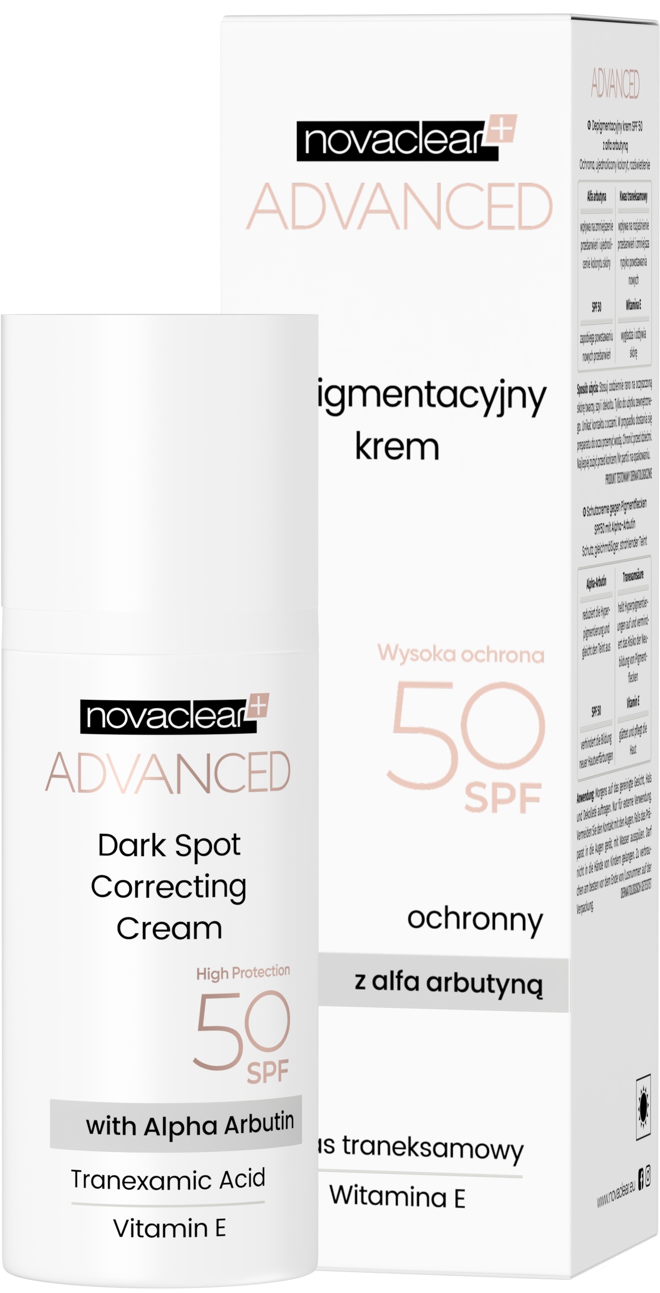 NOVACLEAR ADVANCED NÄOKREEM PIGMENDILAIKUDELE SPF 50+ 50ML - Tootepilt 