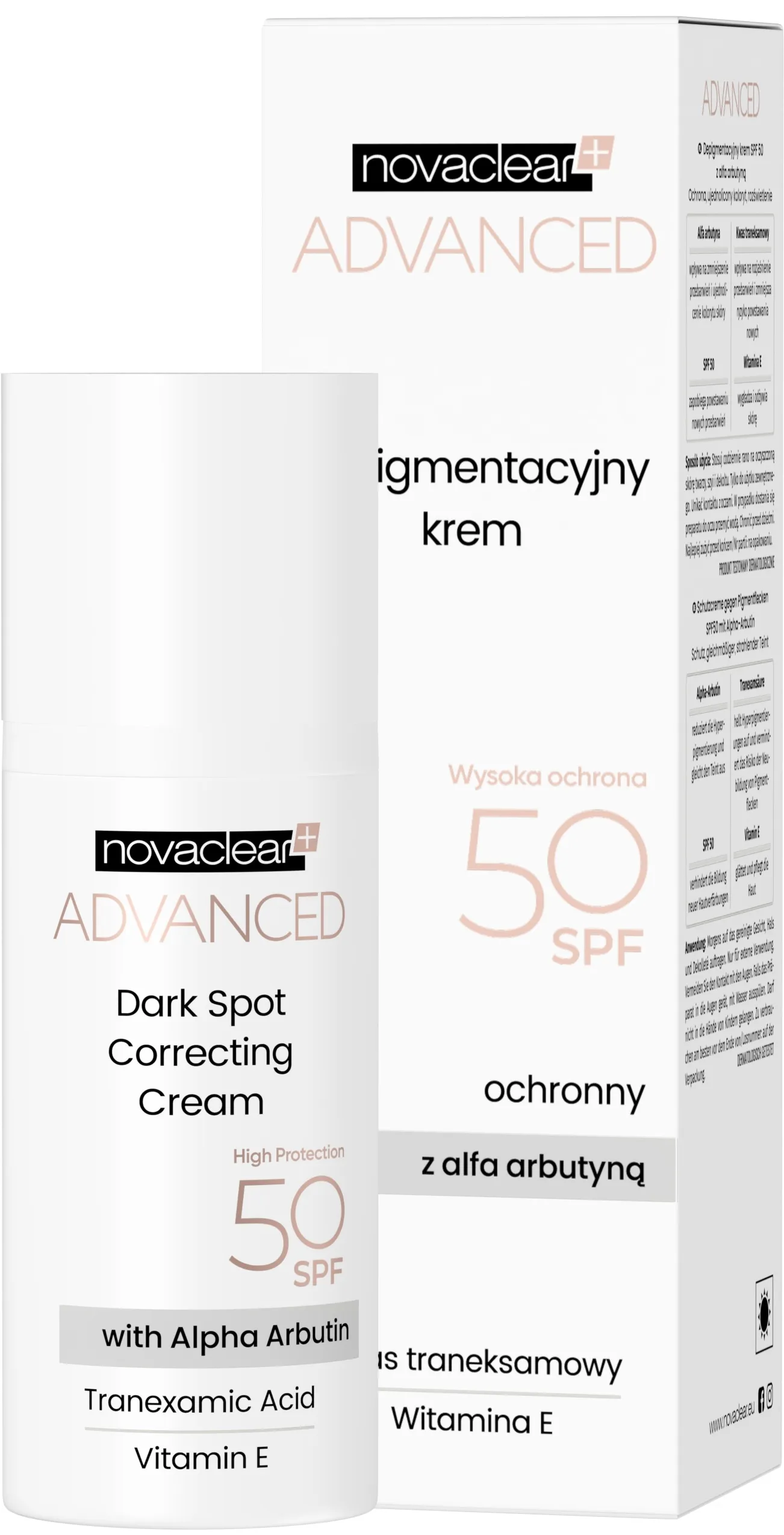 NOVACLEAR ADVANCED NÄOKREEM PIGMENDILAIKUDELE SPF 50+ 50ML - Tootepilt 