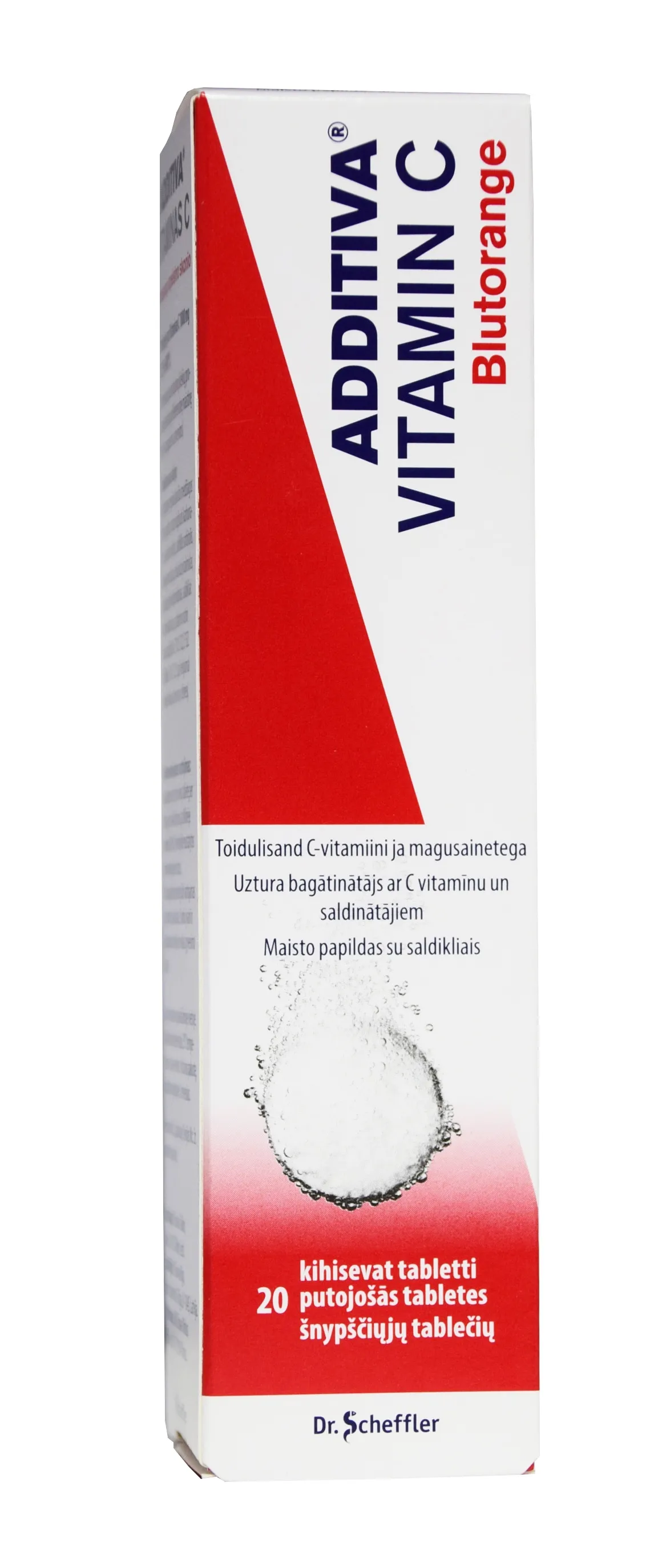ADDITIVA VITAMIIN C BLUTORANGE KIHISEV TBL 1000MG N20 - Tootepilt 