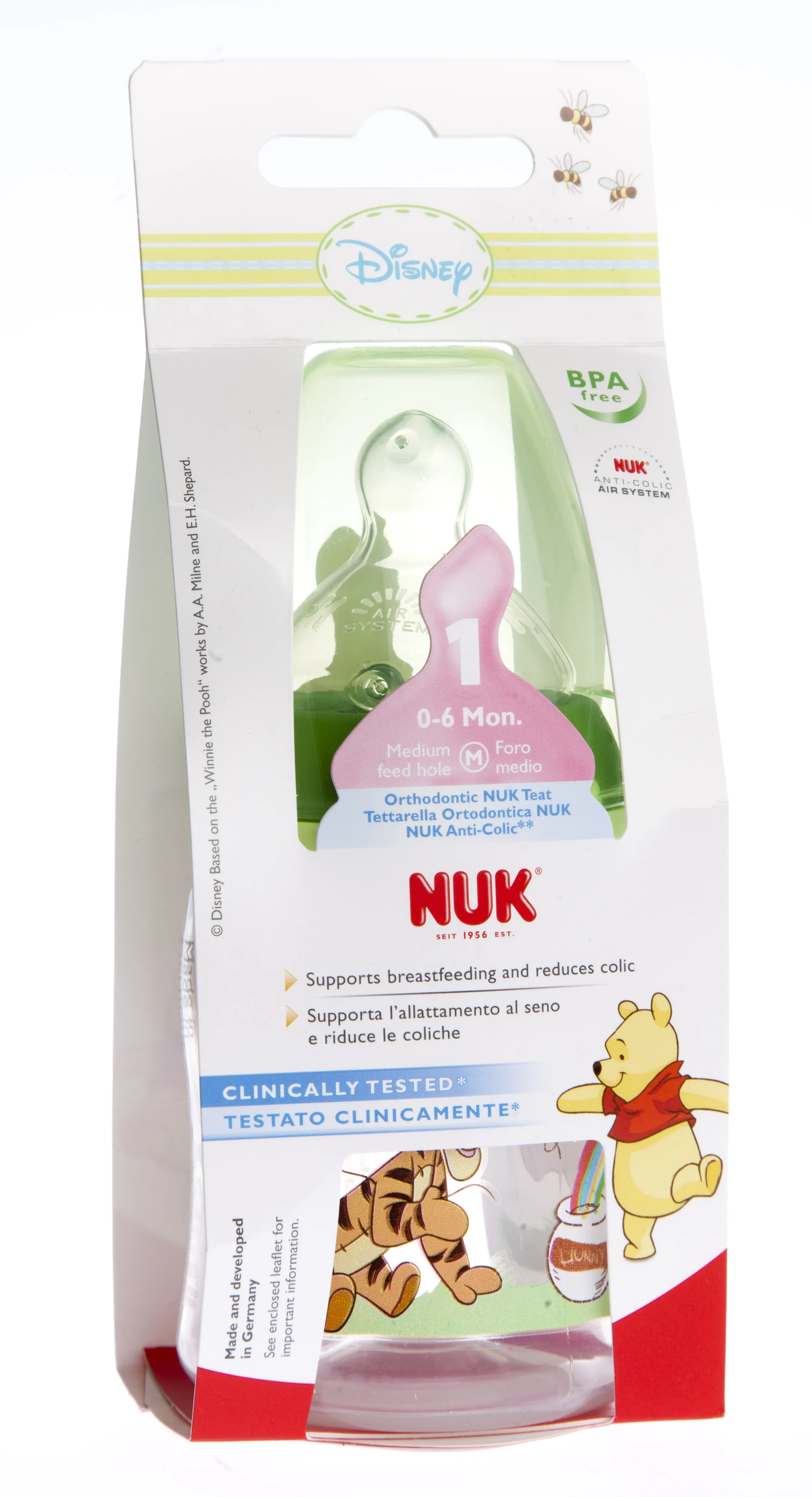 NUK FC LUTIPUDEL 1 DISNEY (SILIK) 0-6 KUUD 150ML - Tootepilt 