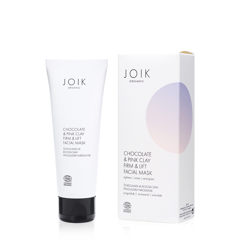 JOIK ORGANIC NÄOMASK PINGULDAV SHOKOLAAD & ROOSA SAVI 75ML - Tootepilt 
