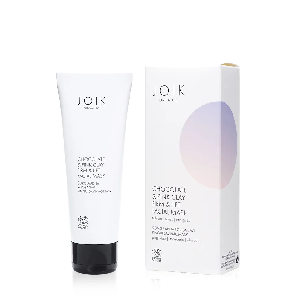 JOIK ORGANIC NÄOMASK PINGULDAV SHOKOLAAD & ROOSA SAVI 75ML - Tootepilt 