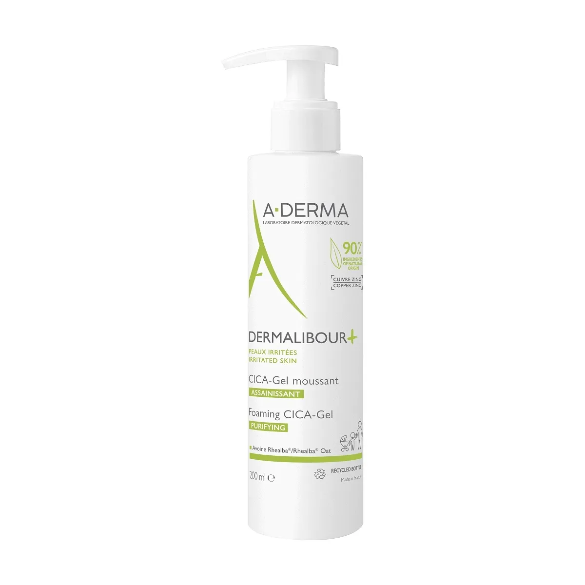 A-DERMA DERMALIBOUR+ CICA-GEEL PUHASTAV JA VAHUTAV 200ML - Tootepilt 