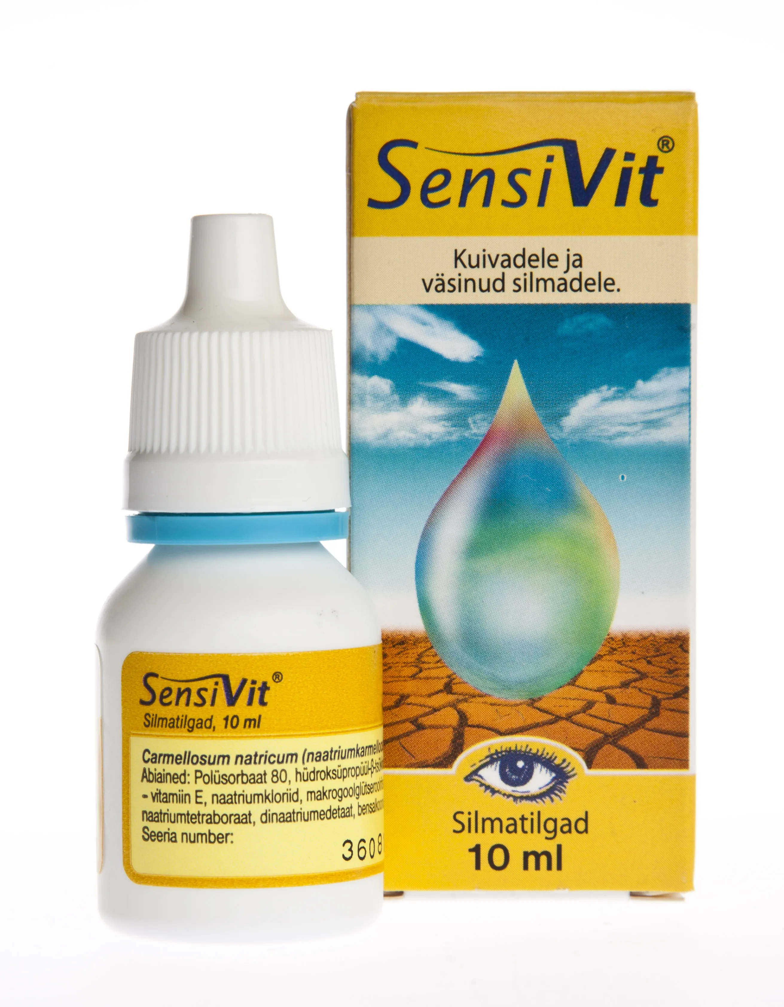 SENSIVIT SILMATILGAD 10ML KUIVADELE VÄSINUD SILMADELE - Tootepilt 