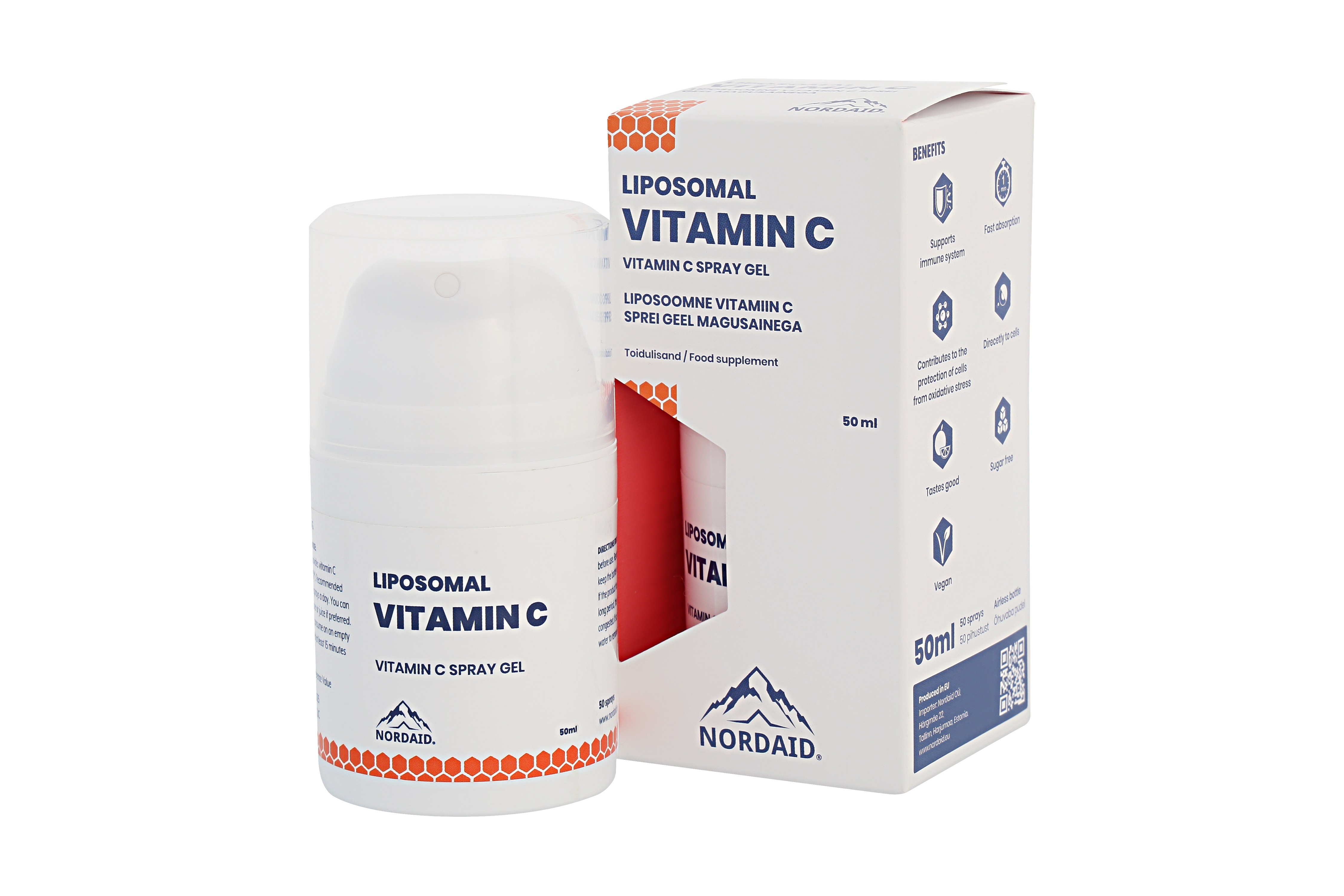 NORDAID VITAMIIN C LIPOSOOMNE SPREI GEEL 1000MG 50ML - Tootepilt 