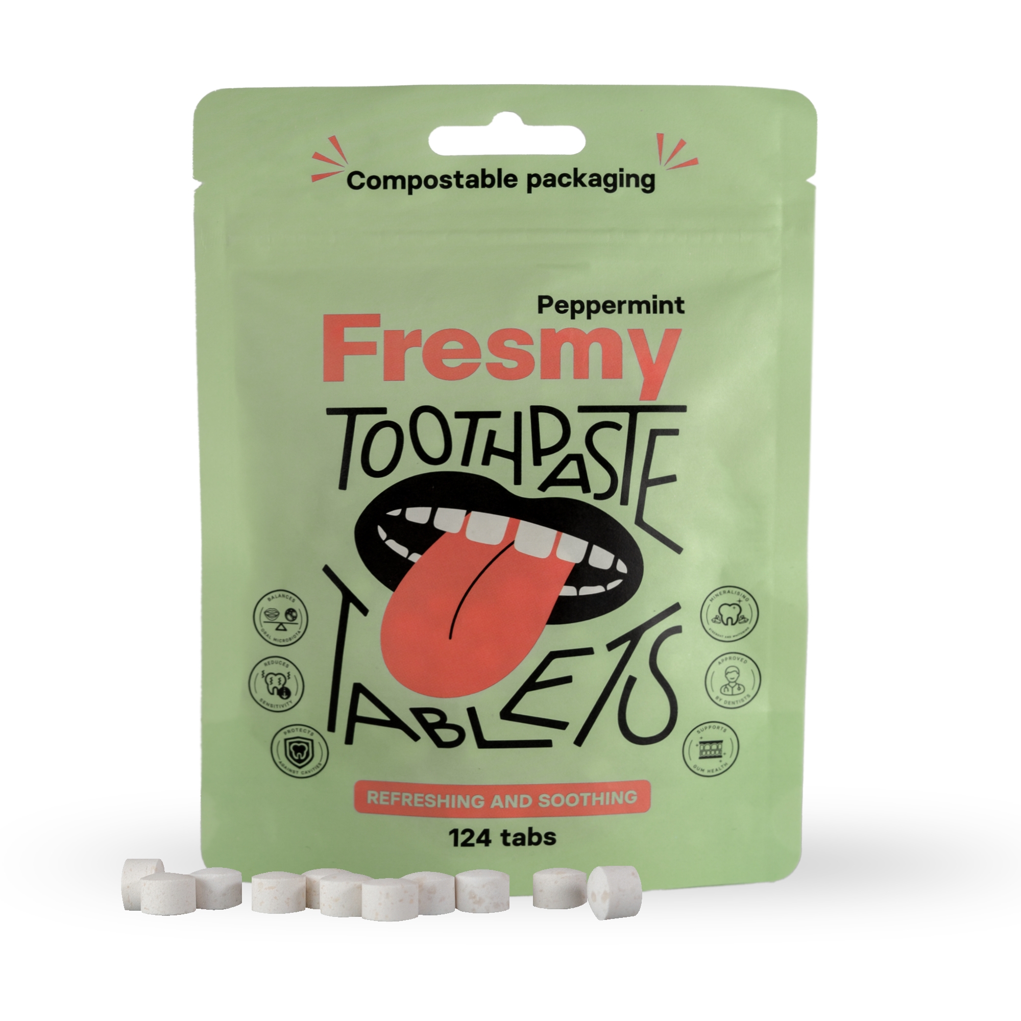 FRESMY HAMBAPESUTABLETID PIPARMÜNT N124 - Tootepilt 