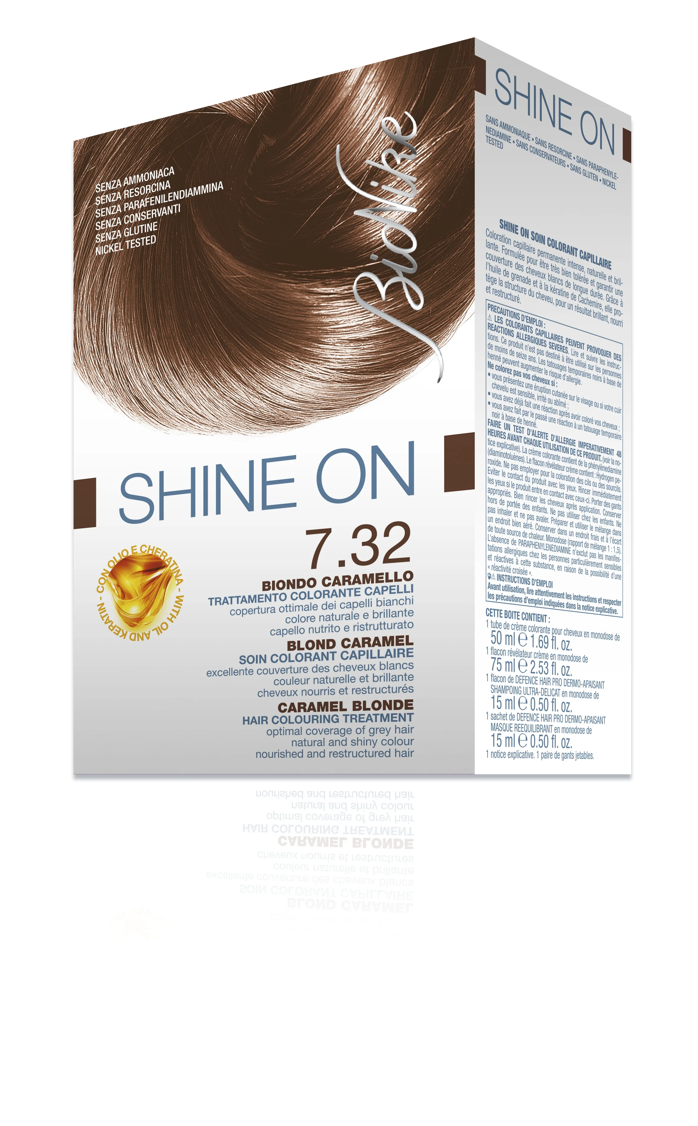 BIONIKE SHINE ON HOOLDAV JUUKSEVÄRV 7.32 (KARAMELLI-BLOND) - Tootepilt 