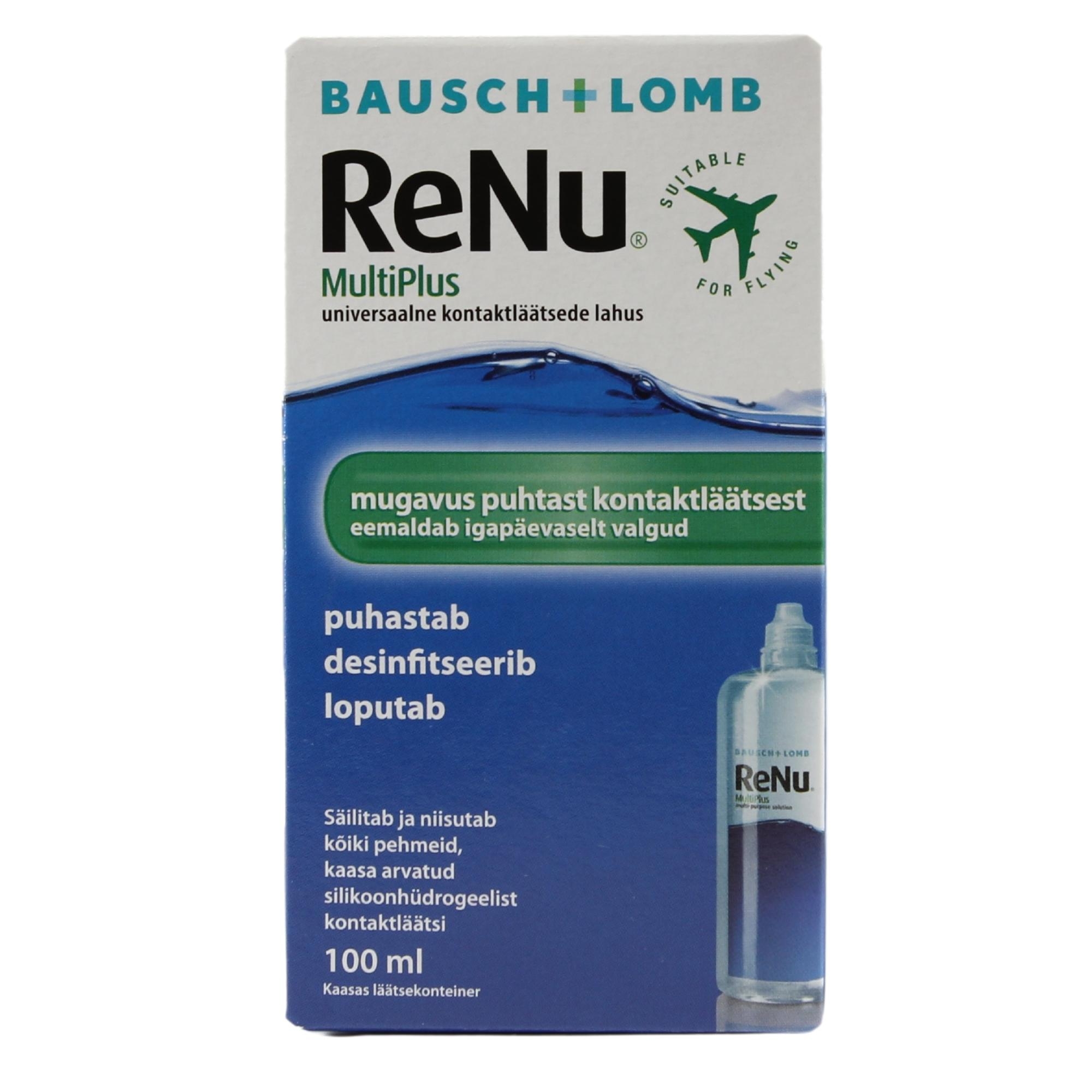 BAUSCH&LOMB RENU MULTIPLUS 100ML (KONTAKTLÄÄTSEDE DES.LAH) - Tootepilt 