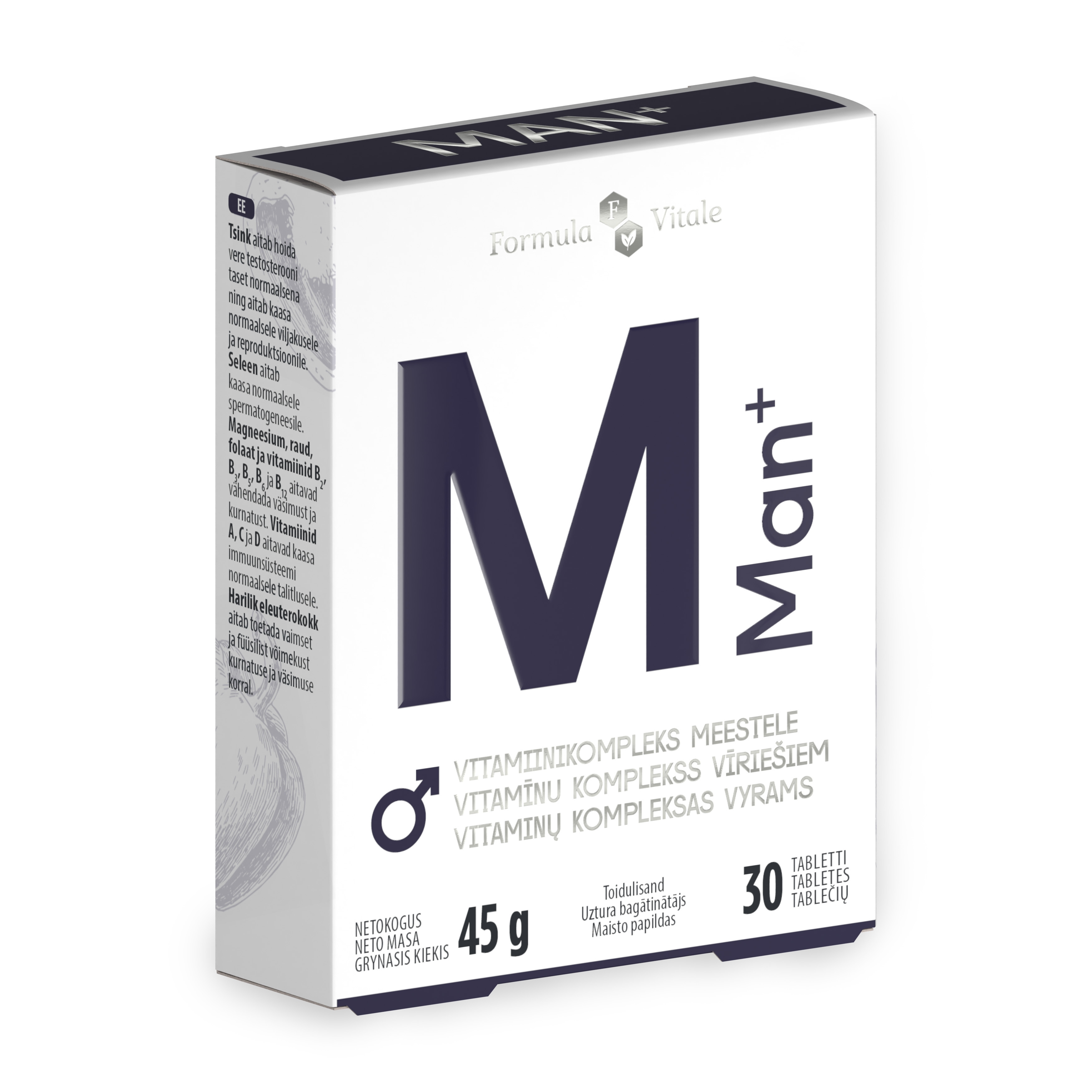 FORMULA VITALE MAN+ TBL N30 - Tootepilt 