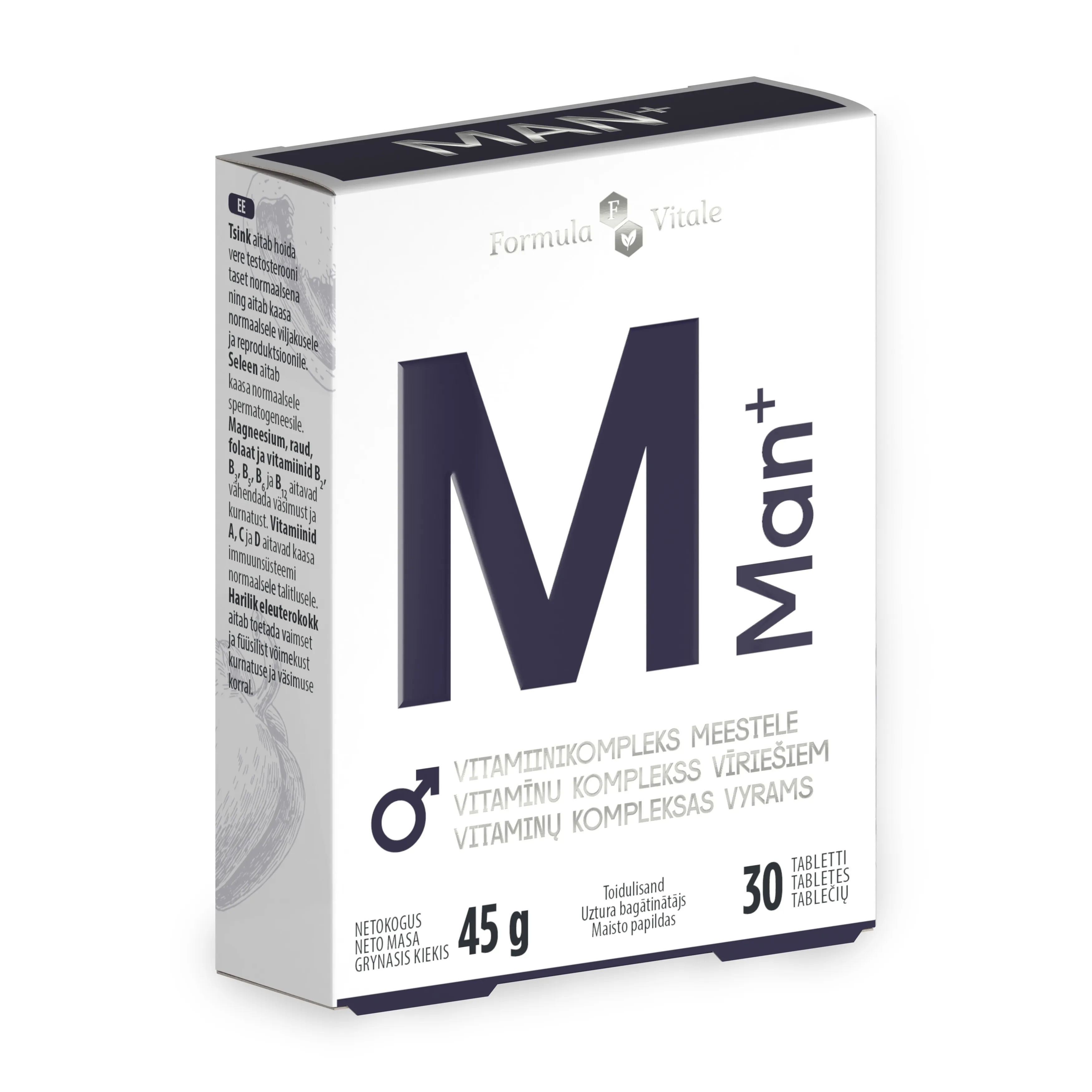 FORMULA VITALE MAN+ TBL N30 - Tootepilt 