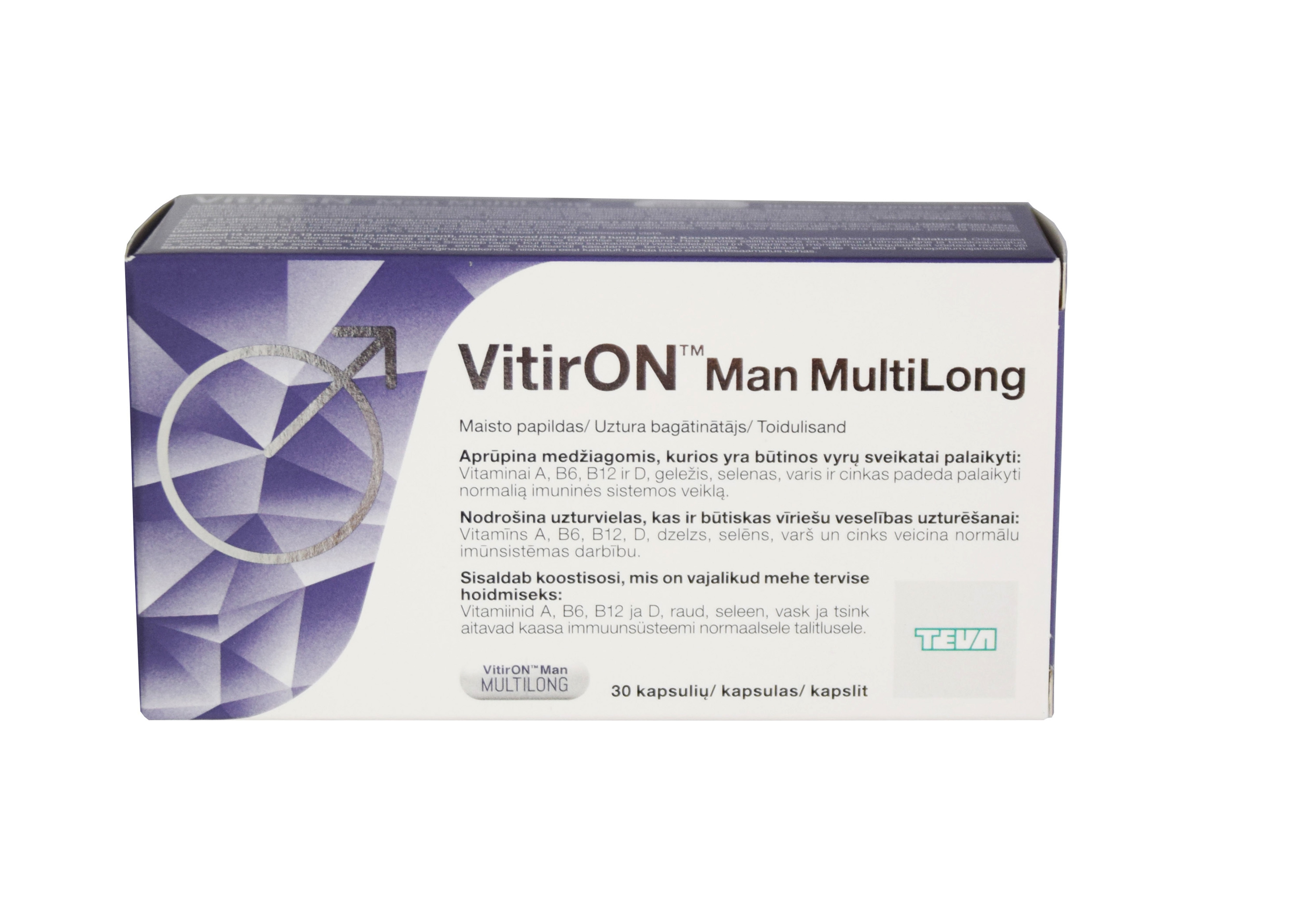 VITIRON MAN MULTILONG KAPSEL N30 - Tootepilt 