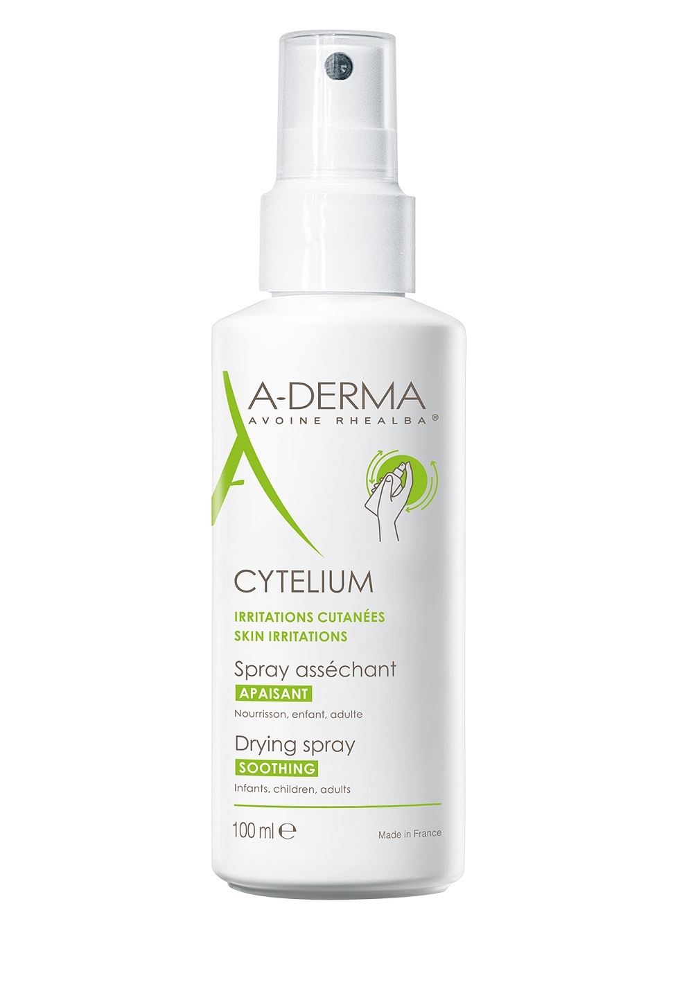 A-DERMA CYTELIUM KEHASPREI KUIVATAV JA RAHUSTAV 100ML - Tootepilt 2