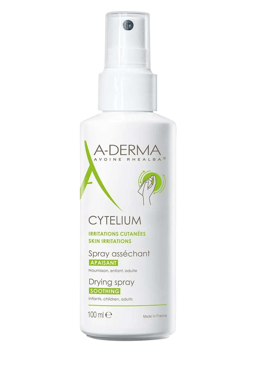 A-DERMA CYTELIUM KEHASPREI KUIVATAV JA RAHUSTAV 100ML - Tootepilt 2