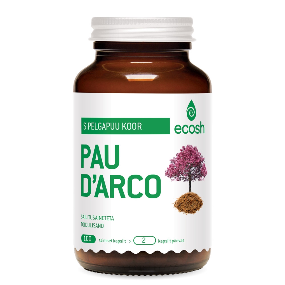 ECOSH PAU D'ARCO SIPELGAPUU KOORE KAPSLID N100 - Tootepilt 