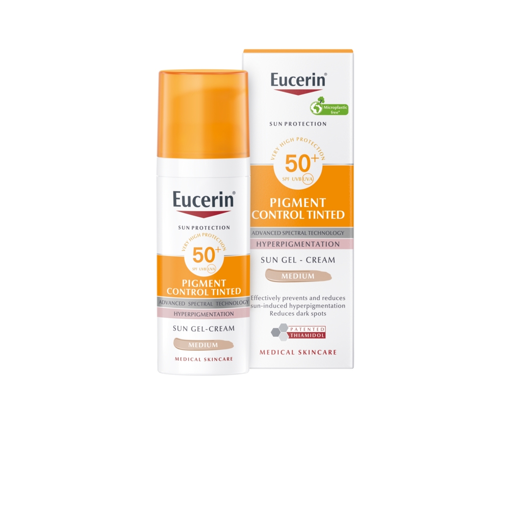 EUCERIN SUN PÄIKESEKAITSE NÄOLE PIGMENDIVASTANE TOONIV SPF50+ 50ML - Tootepilt 