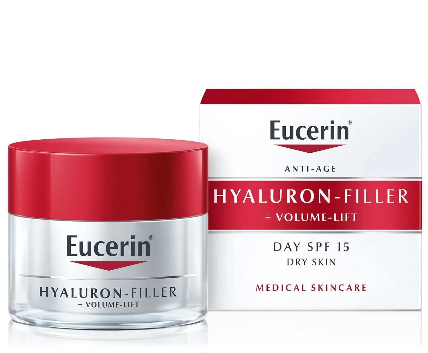 EUCERIN HYALURON FILLER+VOLUME PÄEVAKREEM KUIVALE NAHALE 50ML - Tootepilt 