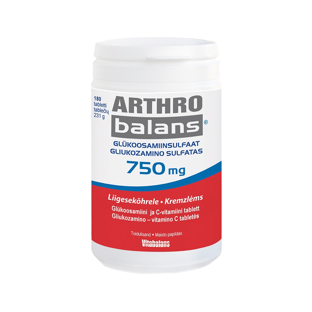ARTHROBALANS TBL 750MG N180 - Tootepilt 